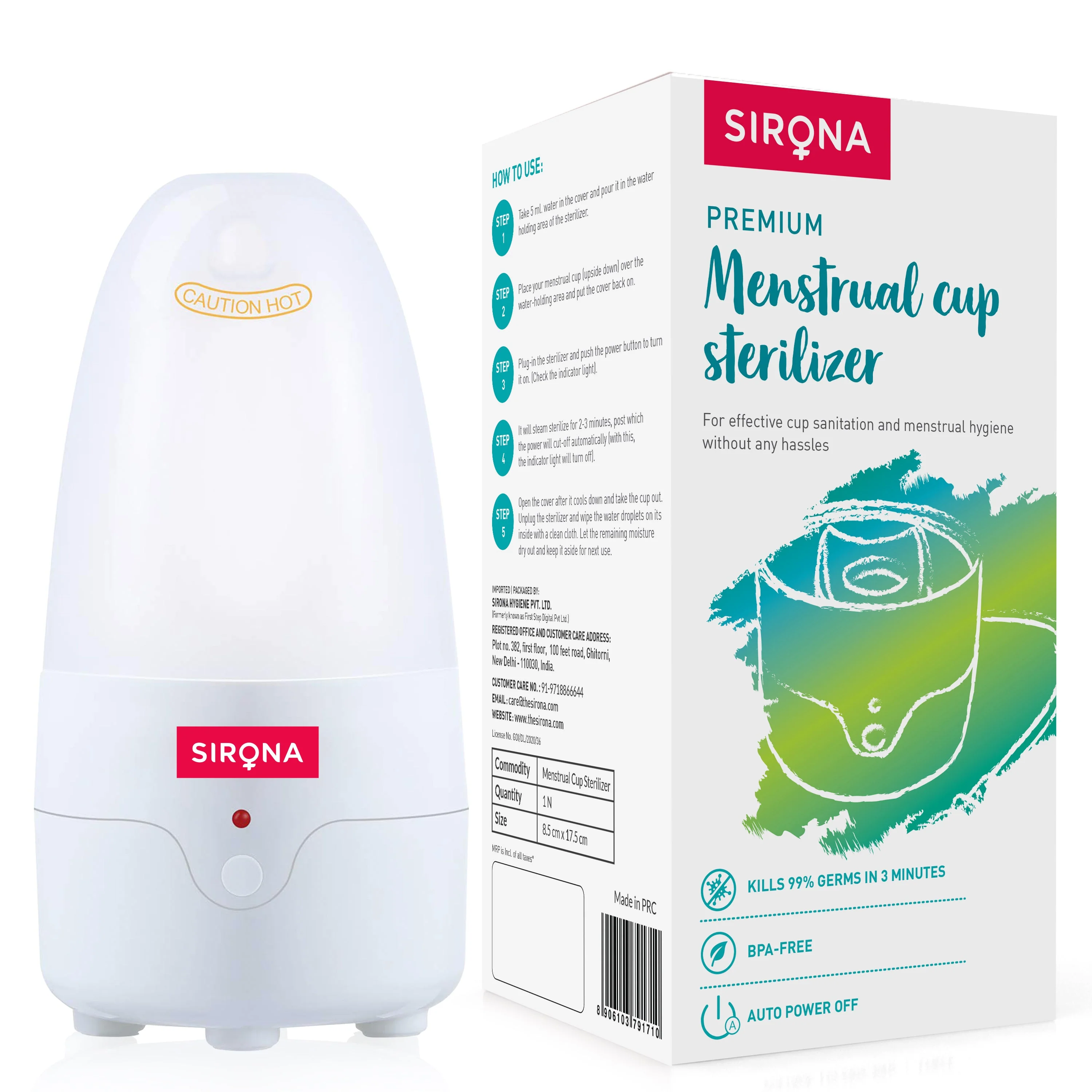 Electronic Menstrual Cup Sterilizer (1 Pack of 1)