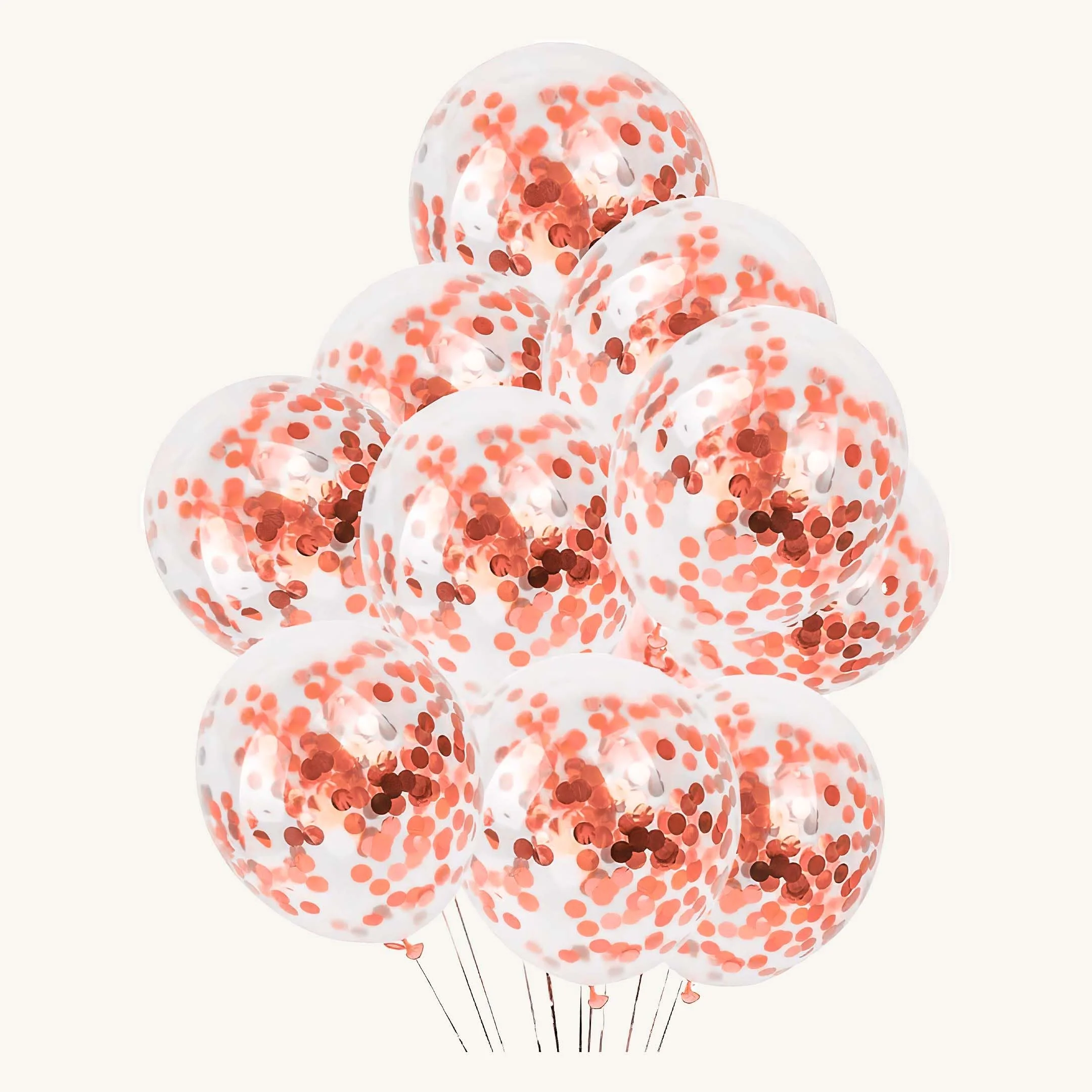 Elegant Rose Gold Confetti Balloons. - Image 4