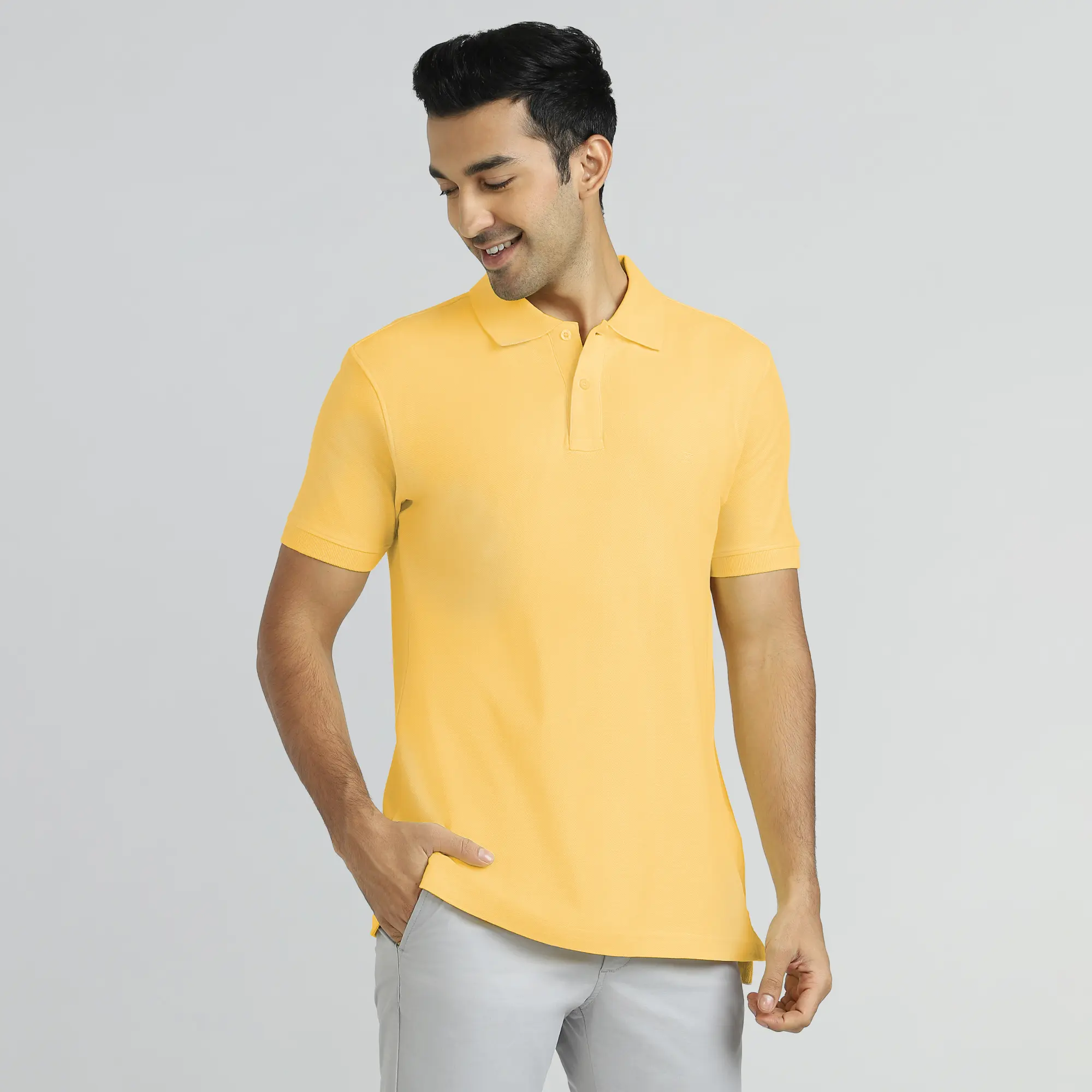 Element Combed Cotton Polo T-shirts Butter Yellow
