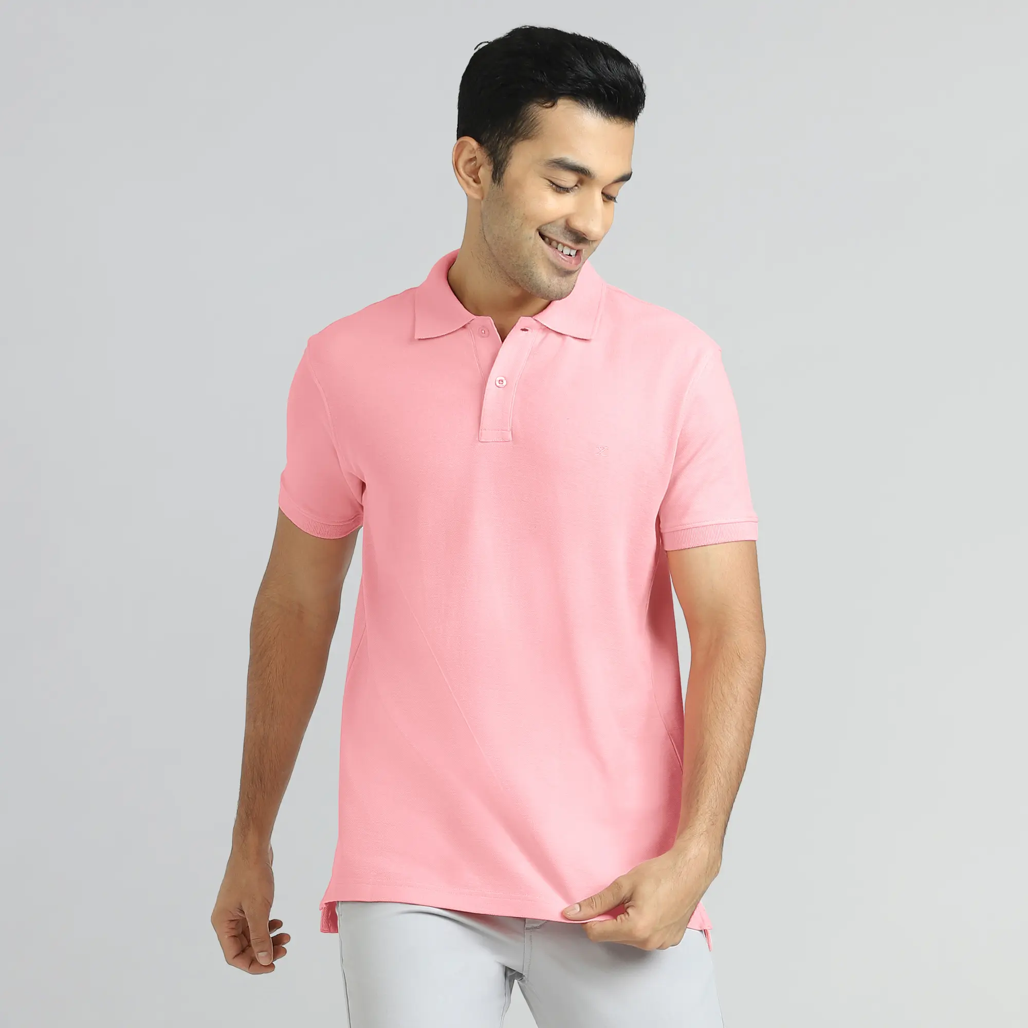 Element Combed Cotton Polo T-shirts French Pink