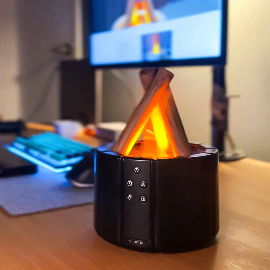 Ember: Cozy Bonfire Ultrasonic Humidifier & Aromatherapy Diffuser with Flame Effect & Ambient Night Light - Image 2