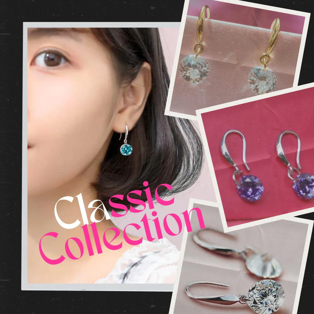 Enchanting Light Weight Cubic Zircon Crystal Drop Earrings For Women And Girls, For Daily Use, Office Use (Green, Purple, Gold & Silver) - Image 2