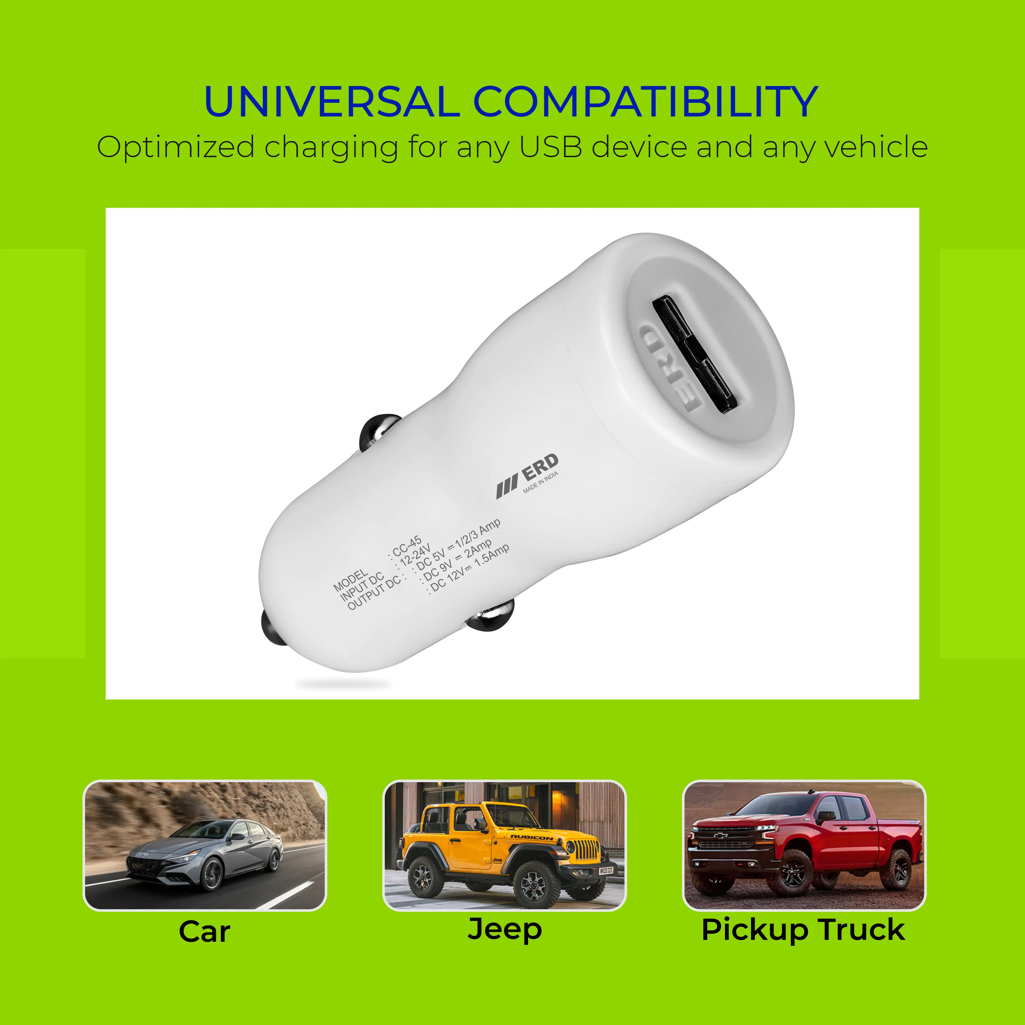 ERD MOBILE CHARGER CC-45 USB-A QC - Image 8