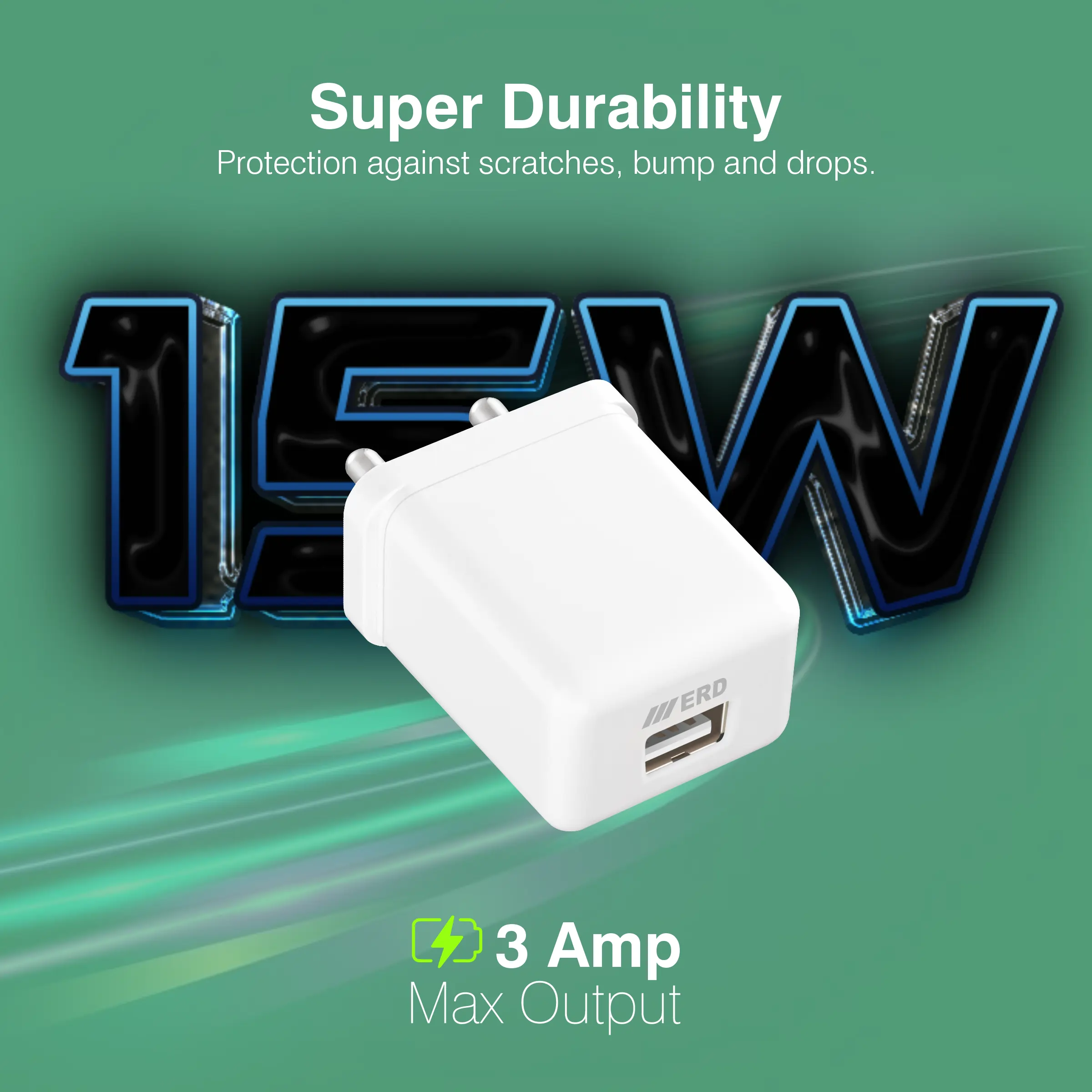 ERD TC-104 CHARGER + USB-C WHITE 15W - Image 4