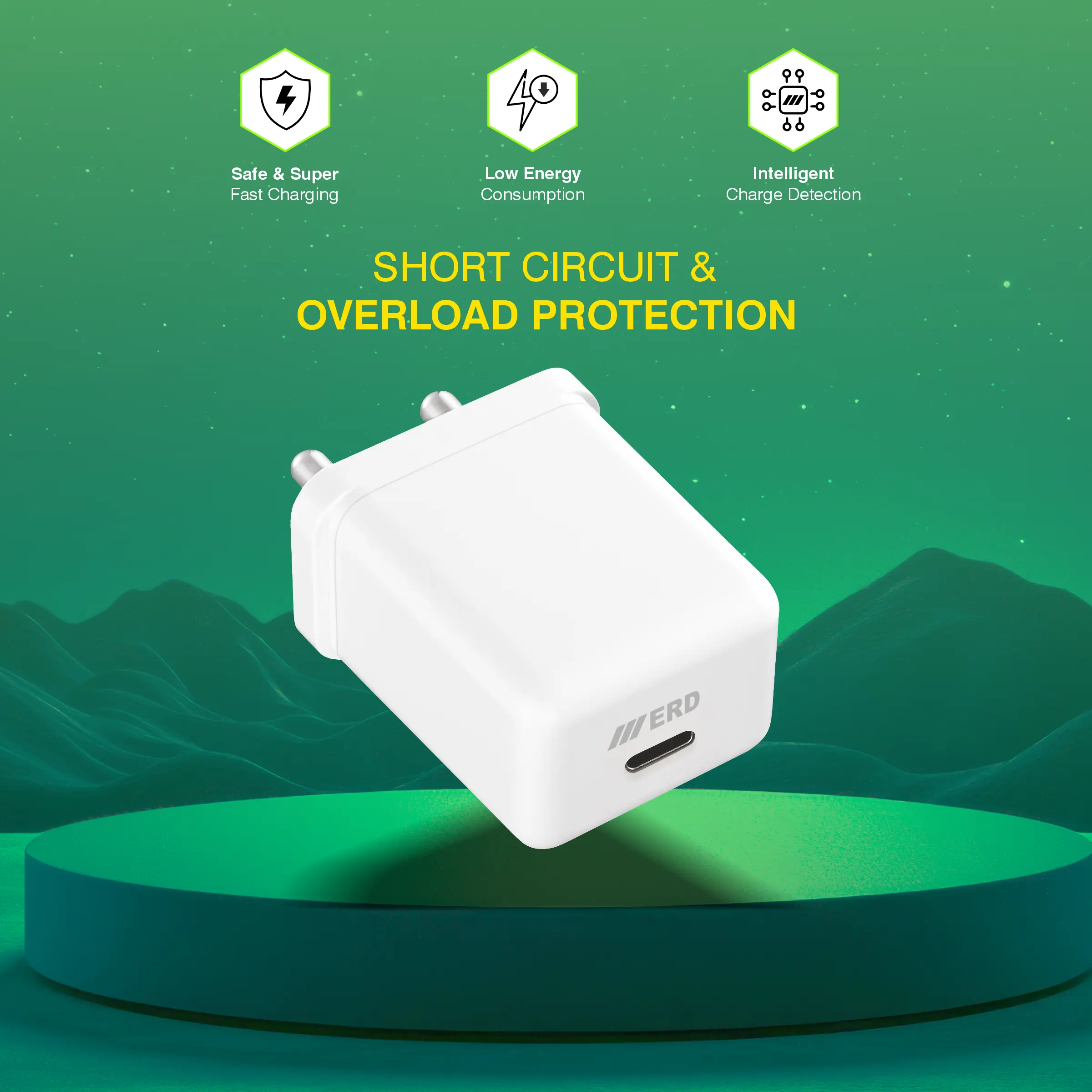 ERD TC-132 CHARGER+USB-C TO C PD WHT 25W - Image 6