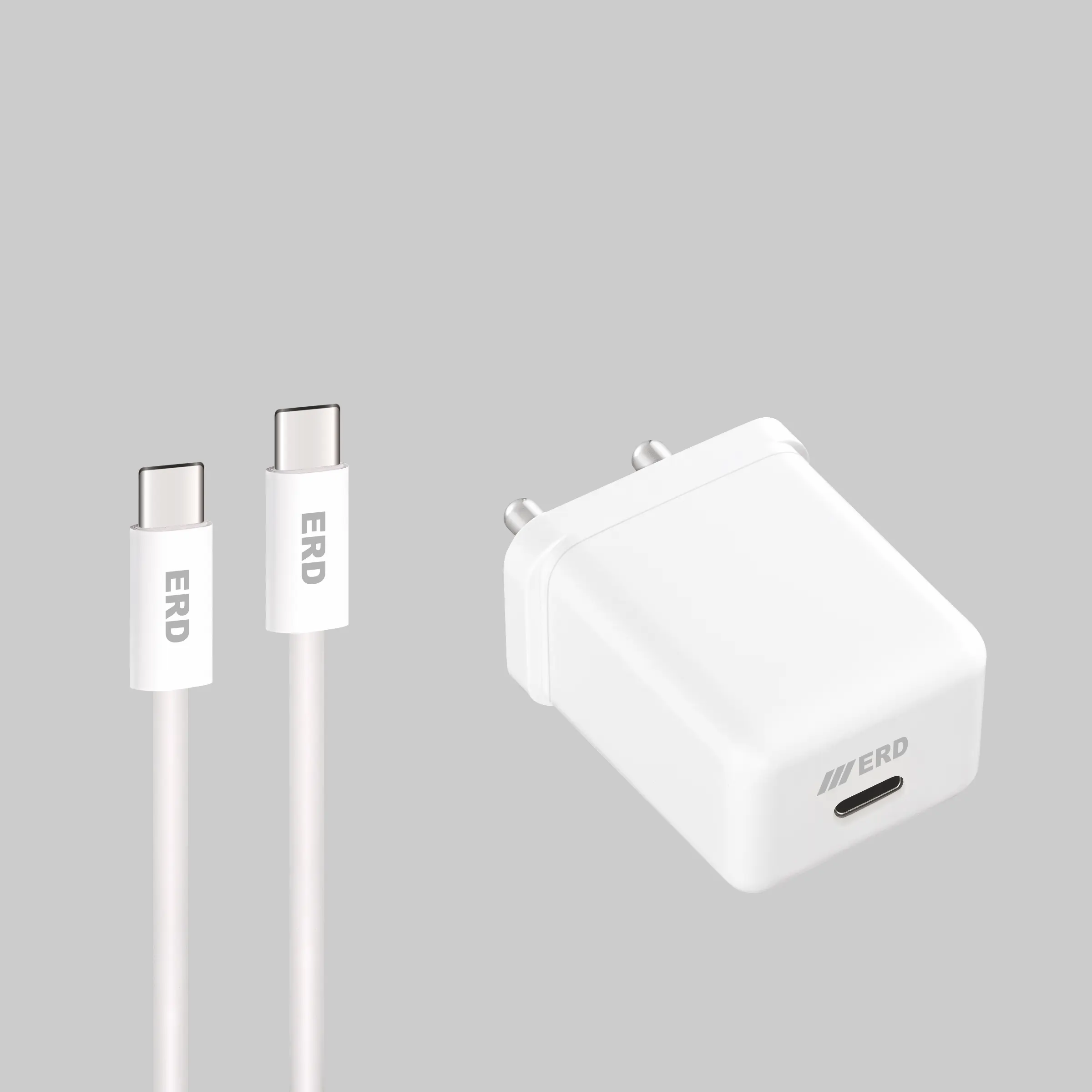 ERD TC-133 CHARGER+USB-C TO C PD WHT 33W - Image 2