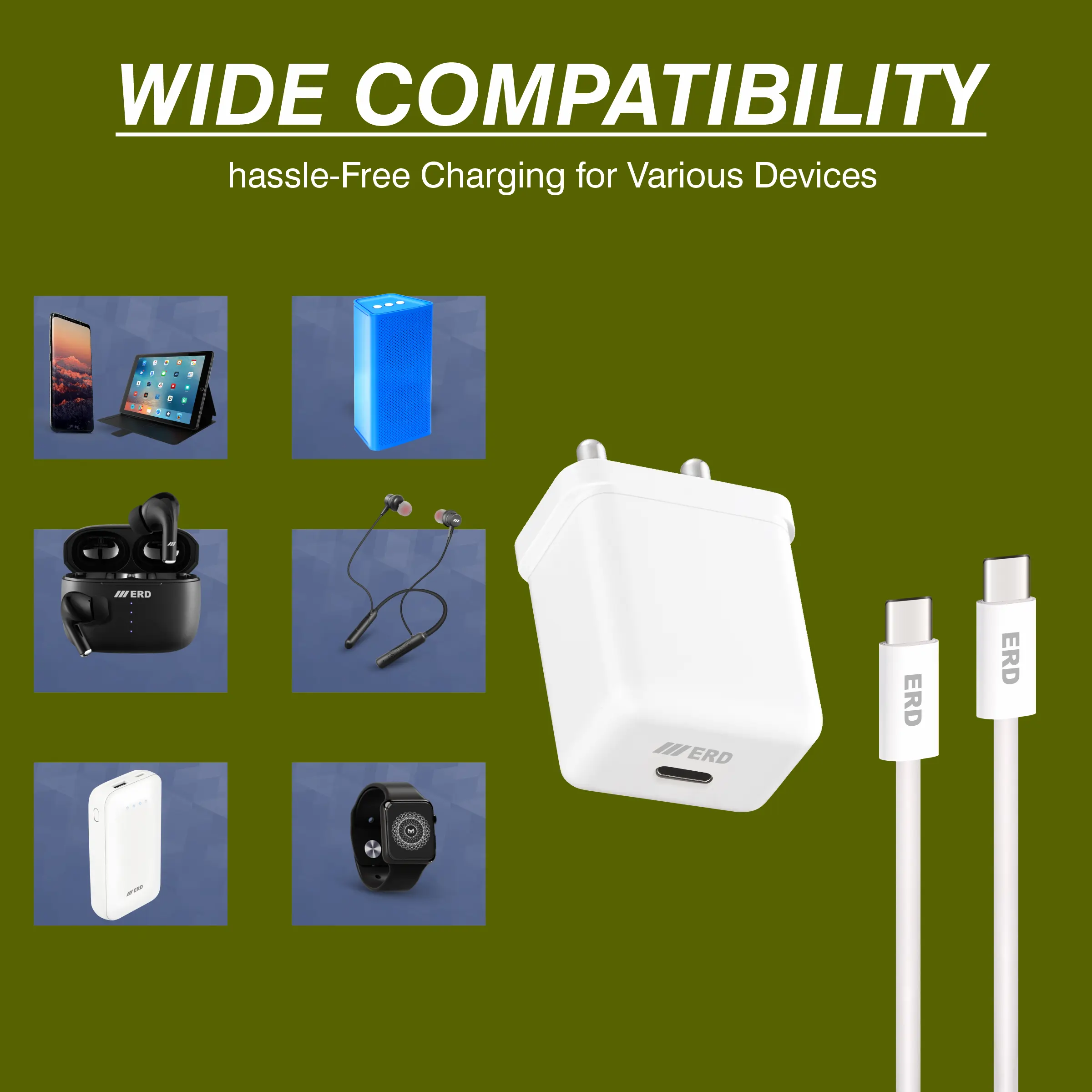 ERD TC-133 CHARGER+USB-C TO C PD WHT 33W - Image 8