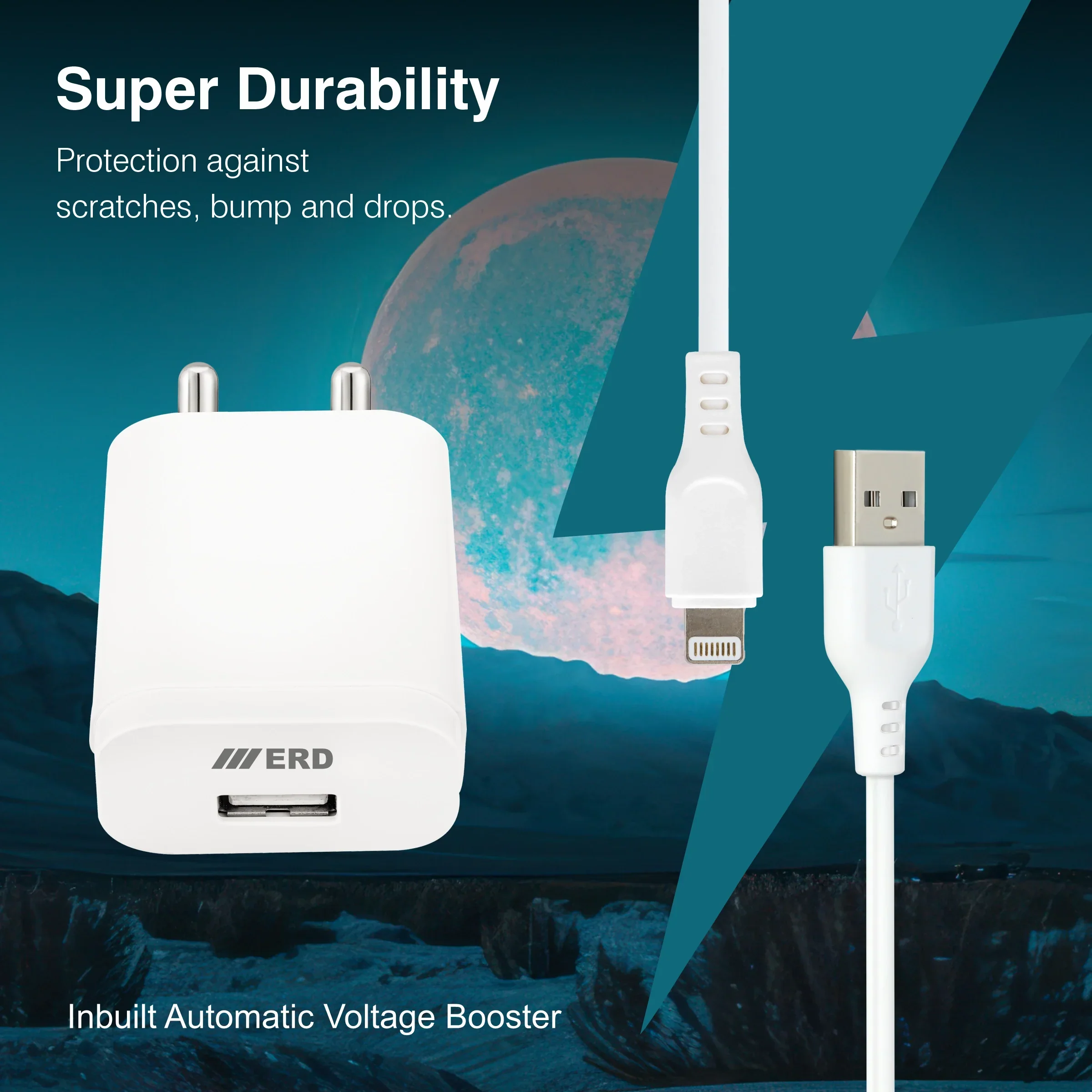 ERD TC-202 CHARGER WITH IP5 DATA CABLE WHITE 10W - Image 5