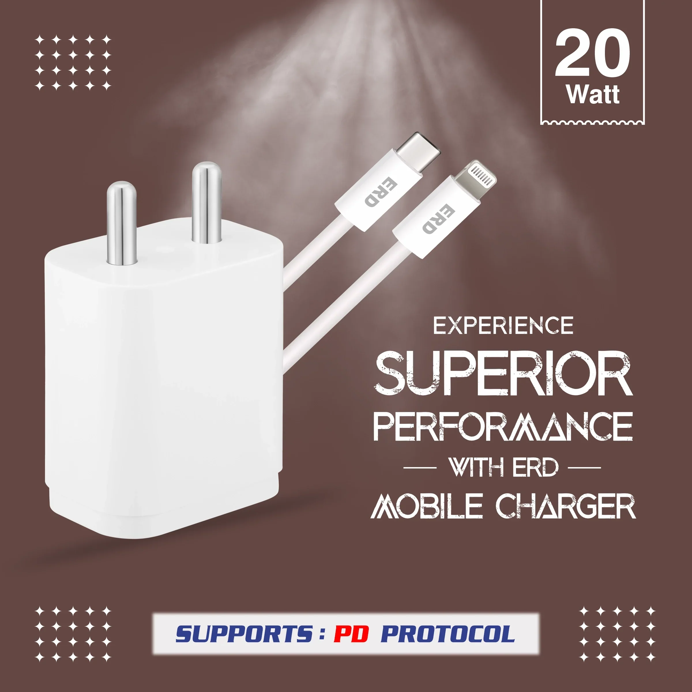 ERD TC-231 CHARGER USB-C TO Lighthining WHT 20W - Image 5