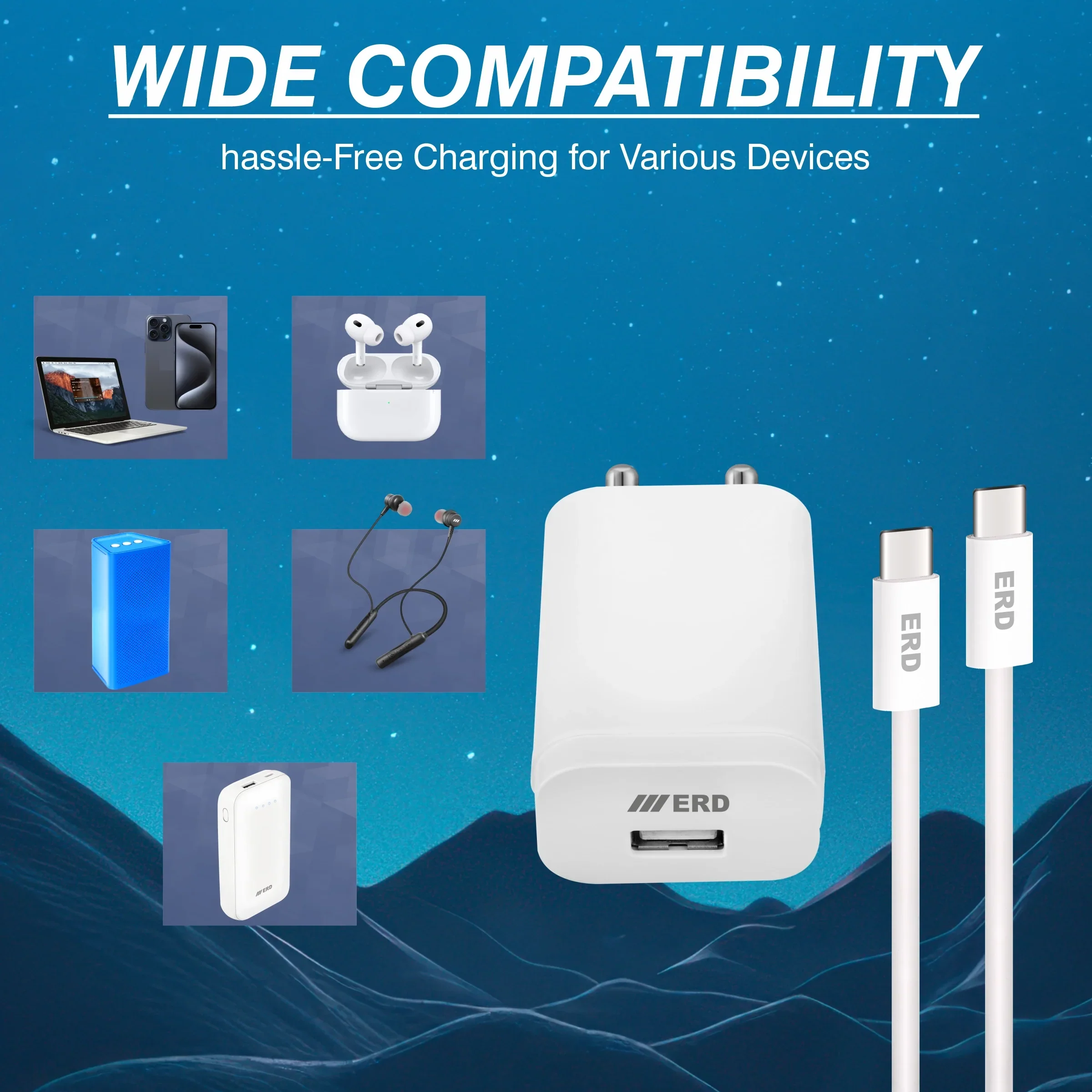 ERD TC-231 CHARGER WITH USB-CTOC IP15 WHT 20W - Image 8