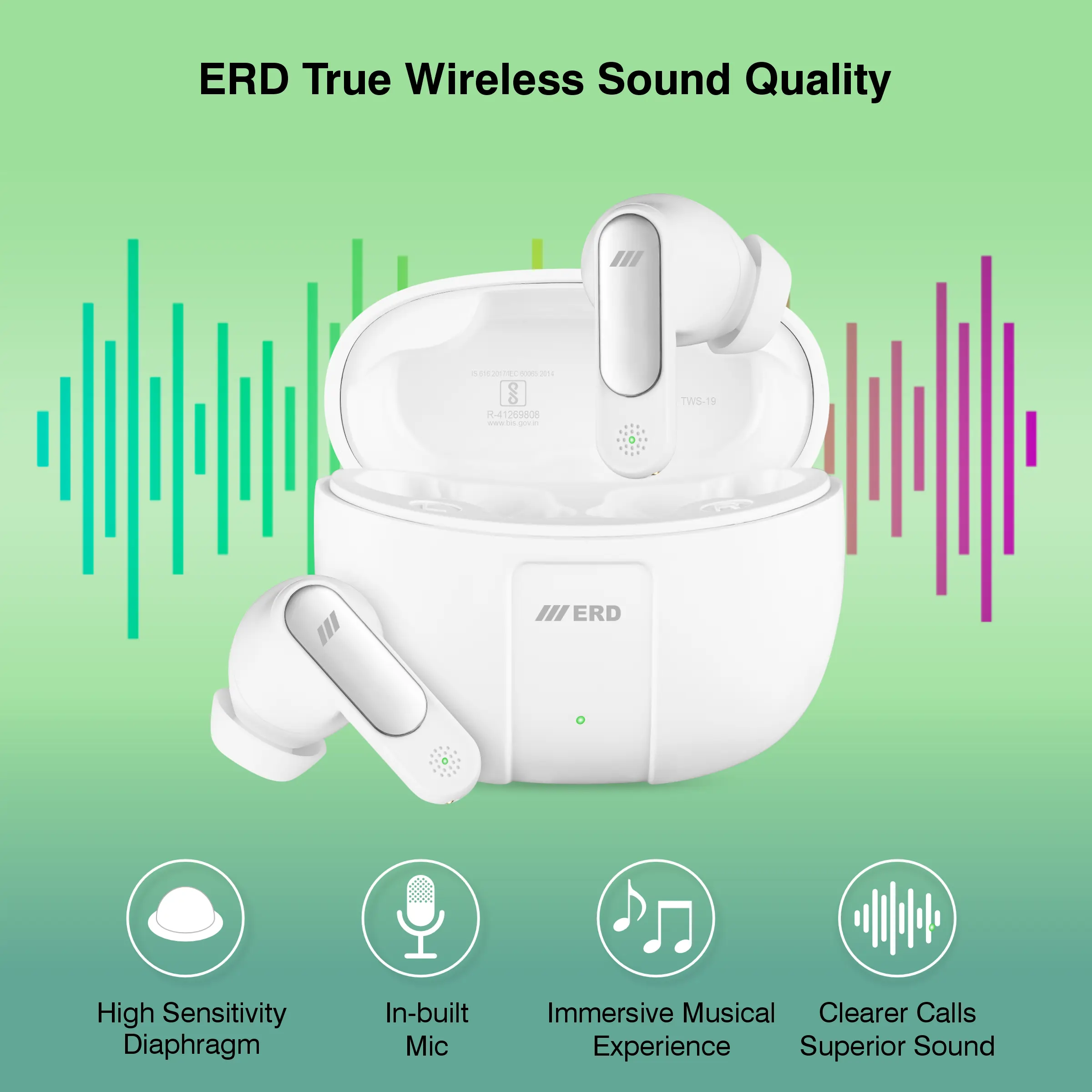 ERD TWS-19 Wireless Earbuds - Image 5