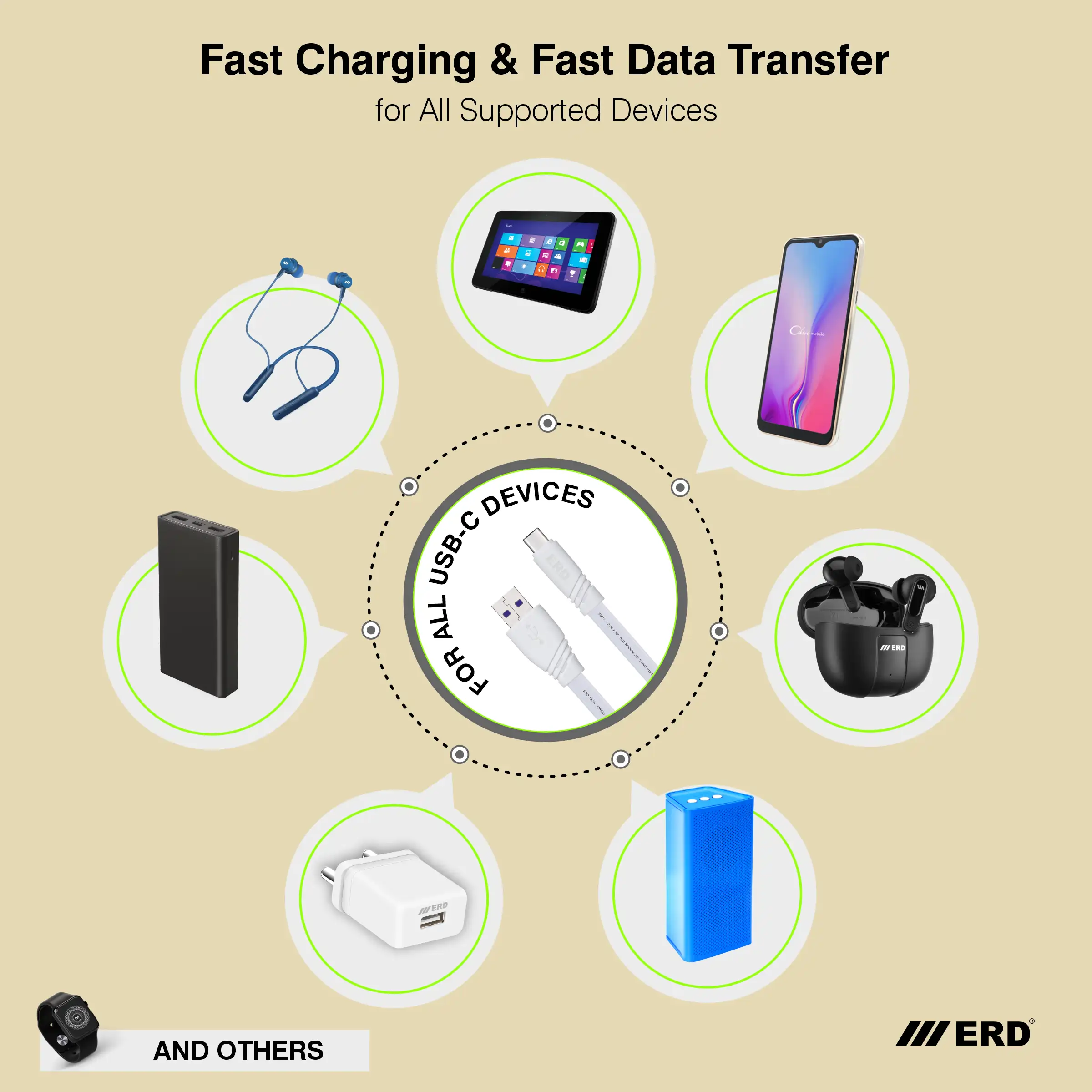 ERD UC-235 USB-C DATA CABLE FLAT PW 35W - Image 8