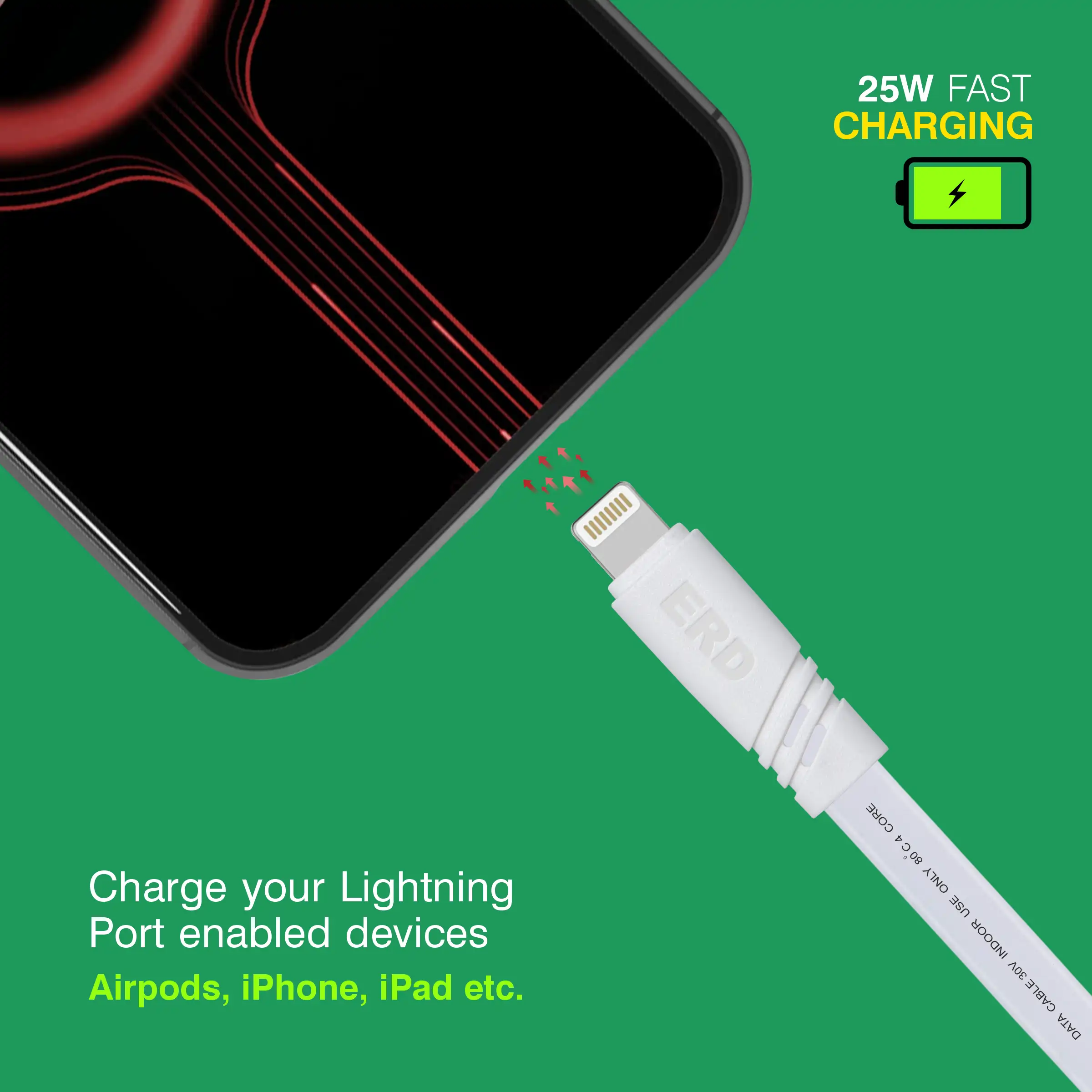 ERD UC-271 LIGHTNING DATA CABLE FLAT PW - Image 6