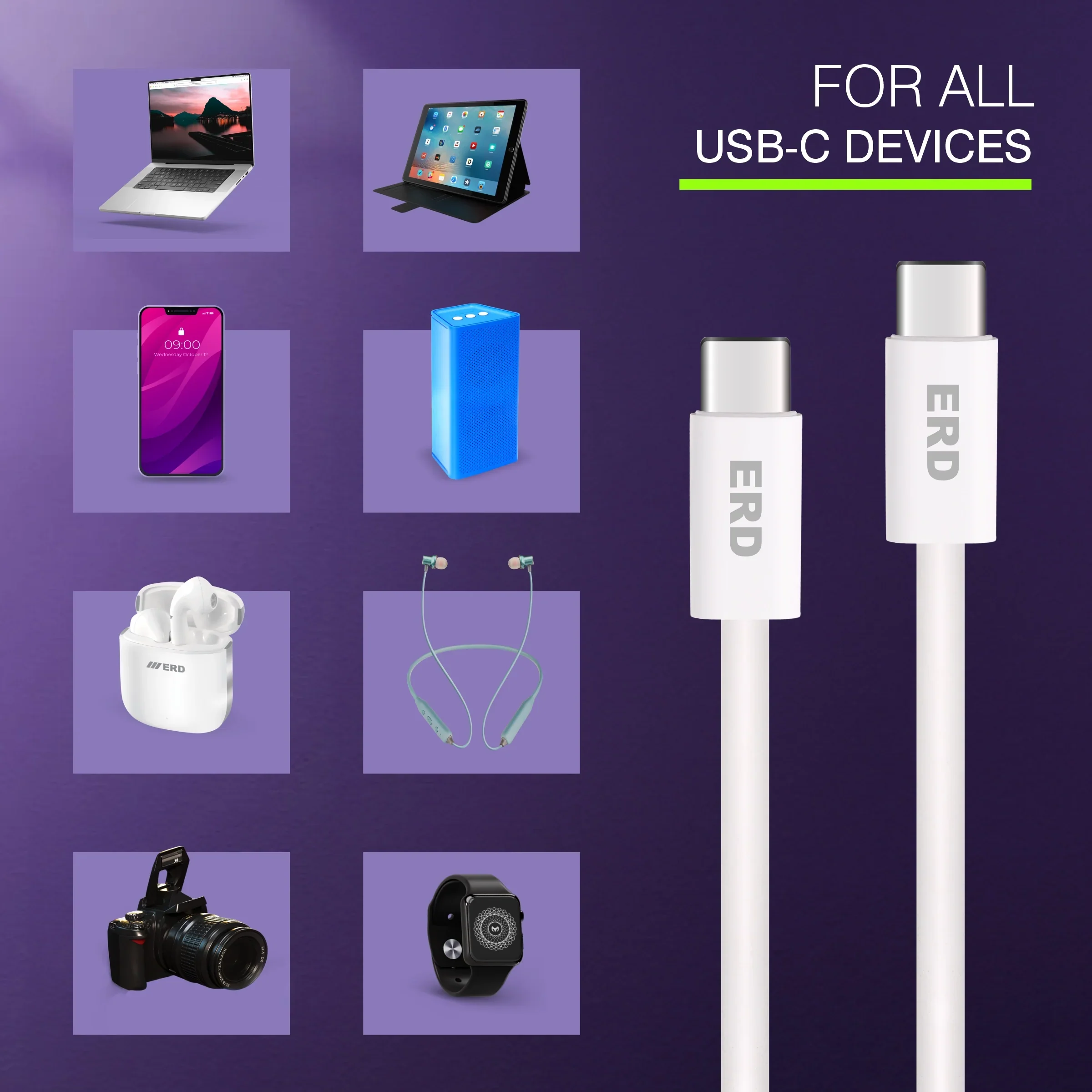 ERD UC-304 USB-C TO C Data Cable-65W M2 - Image 7