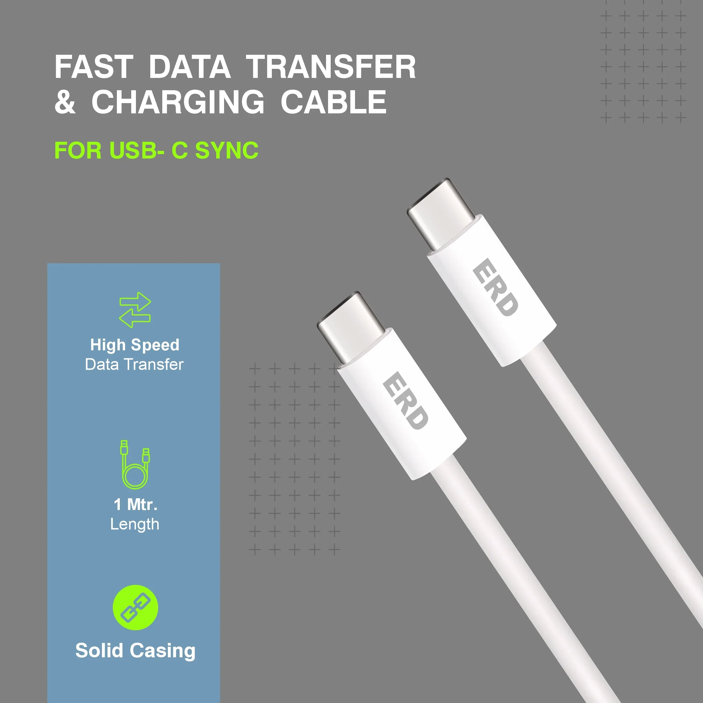 ERD UC-307 USB-C TO C IP15 Data Cable-60W - Image 3