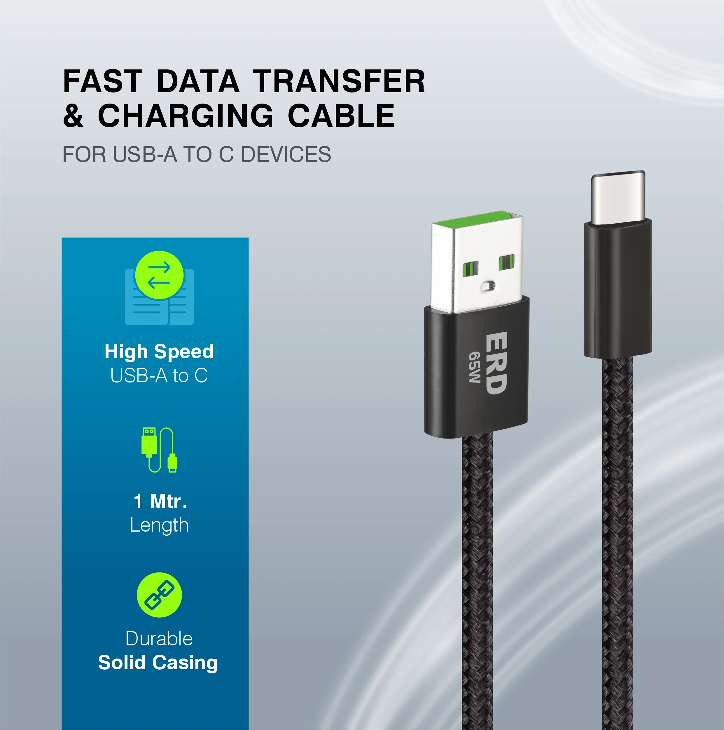 ERD UC-322 USB-C Data Cable-65W - Image 3