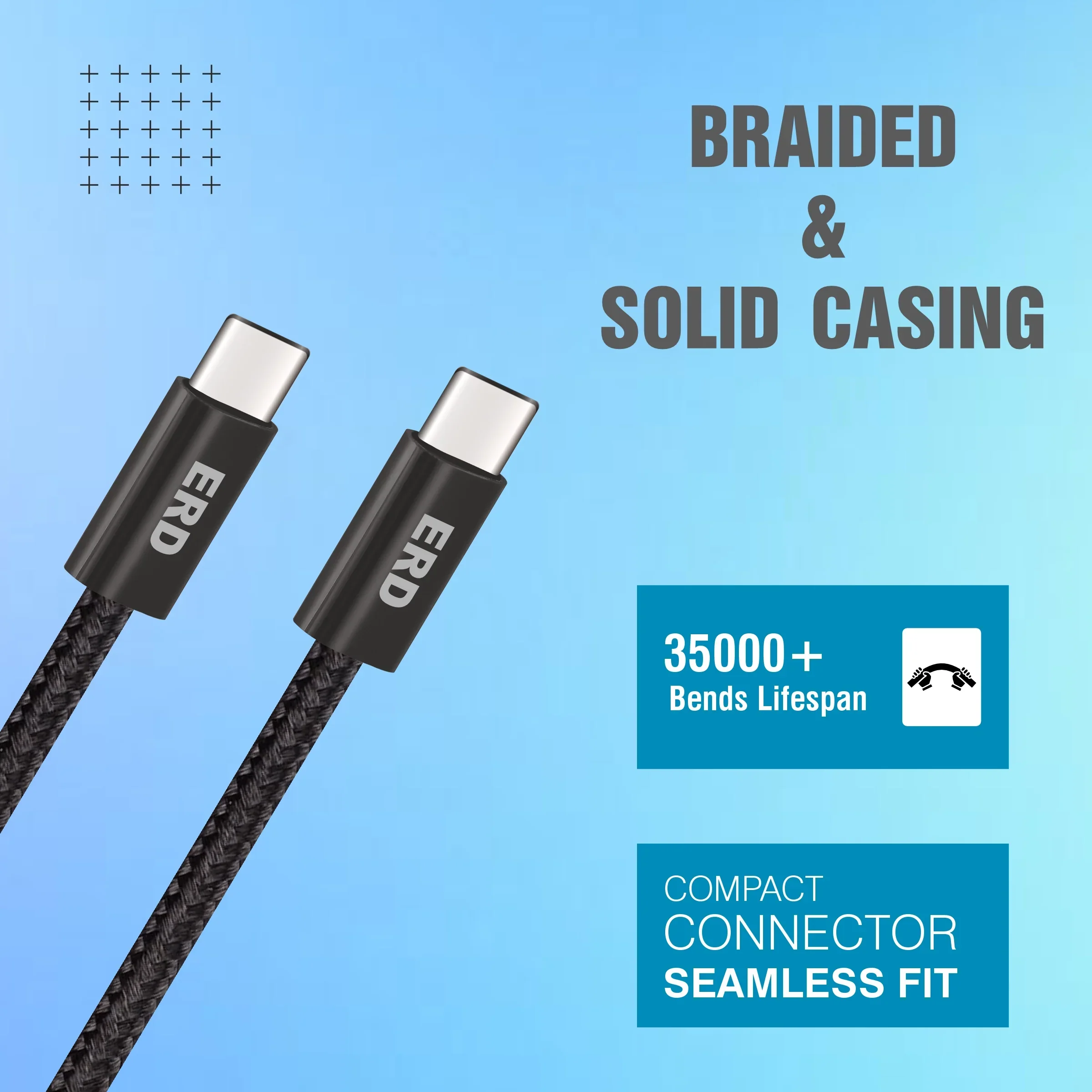 ERD UC-323 USB-C TO C Data Cable-65W - Image 4