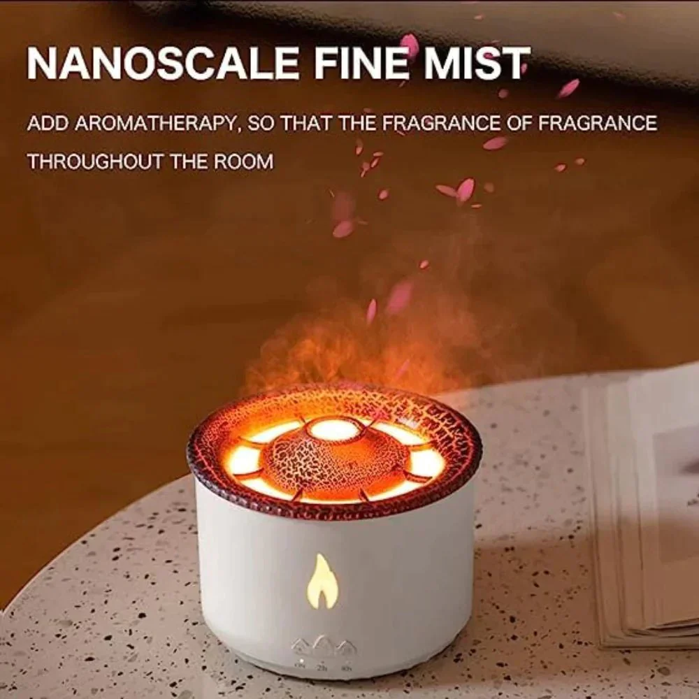 Essence: Enchanting Volcano Humidifier & Aromatherapy Diffuser with Flame Effect, Cool Mist & Auto Shut-Off - Image 4