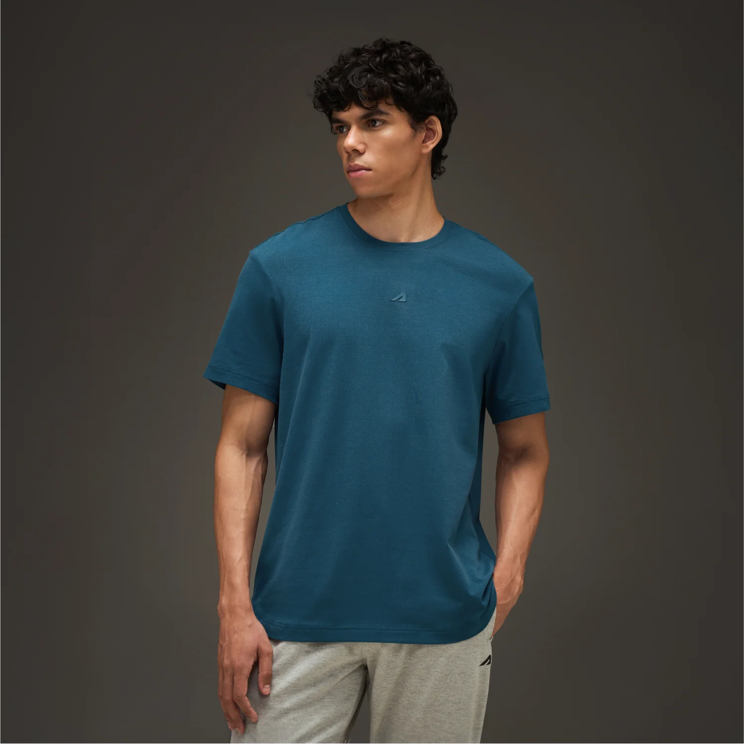 Essential Cotton T-Shirt Airforce Blue - Image 9