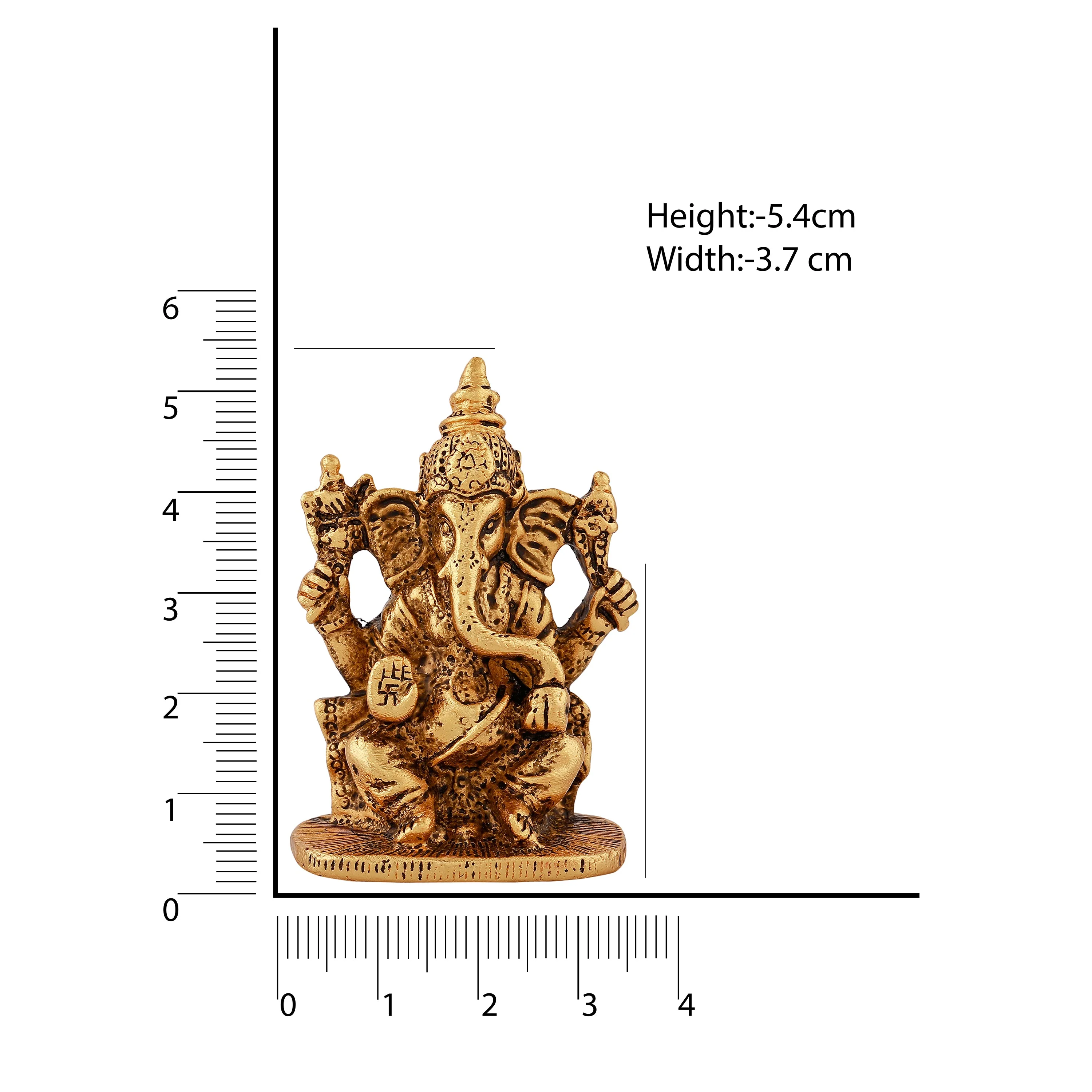 Estele Gold Plated Antique Divine Lord Ganesh Idol For Gifts & House Warming/Home/Office Decors. - Image 5