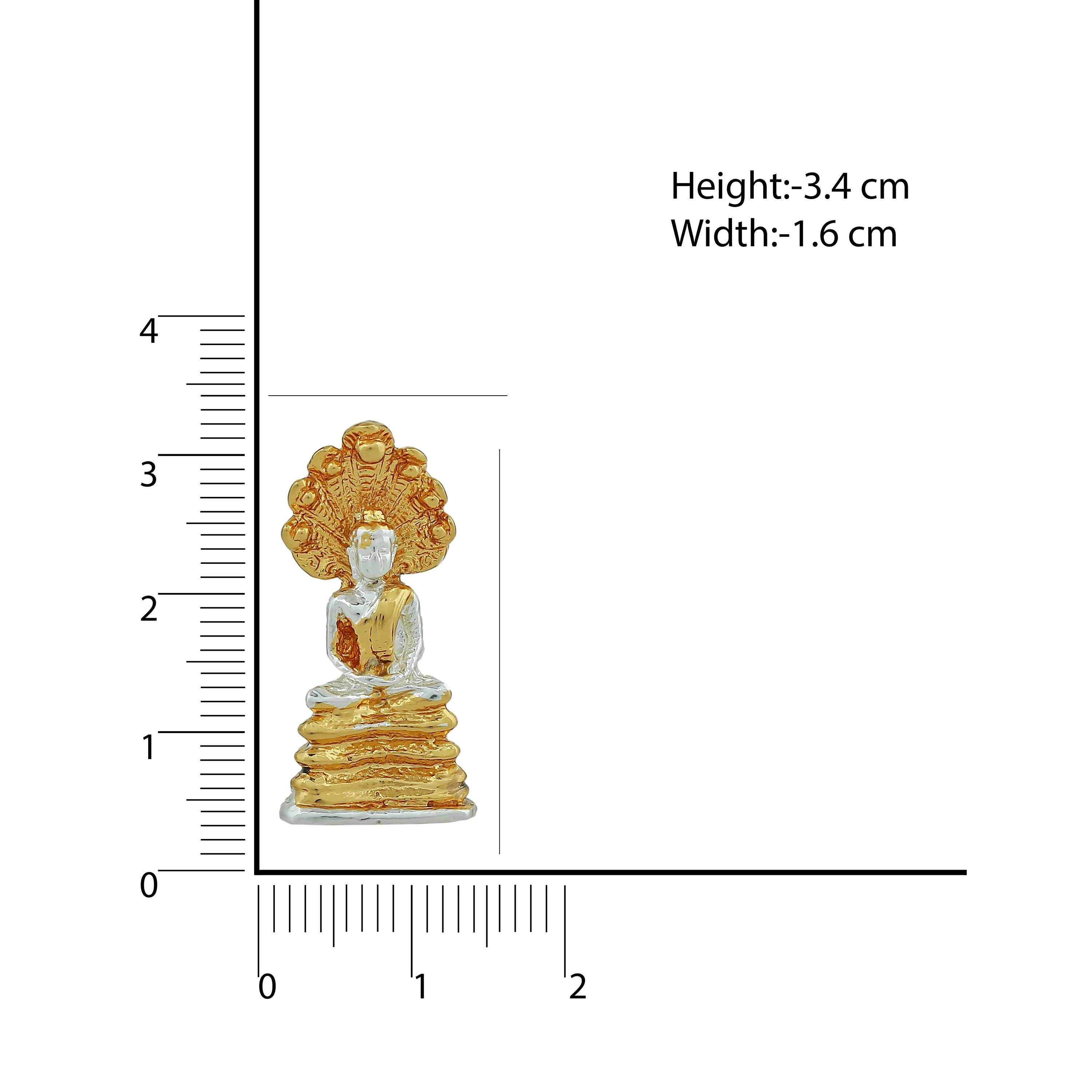 Estele Gold Plated Decorative Lord Buddha Idol - Image 8