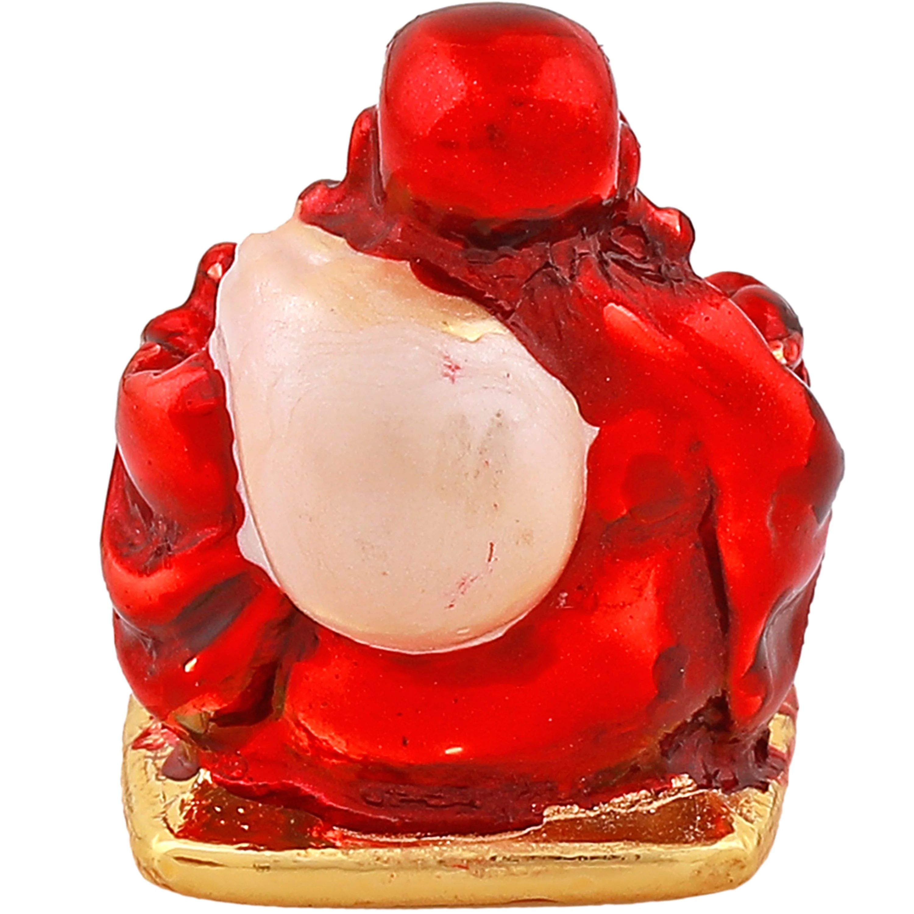 Estele Gold Plated Decorative Multi Color Enamel Laughing Buddha Idol - Image 4
