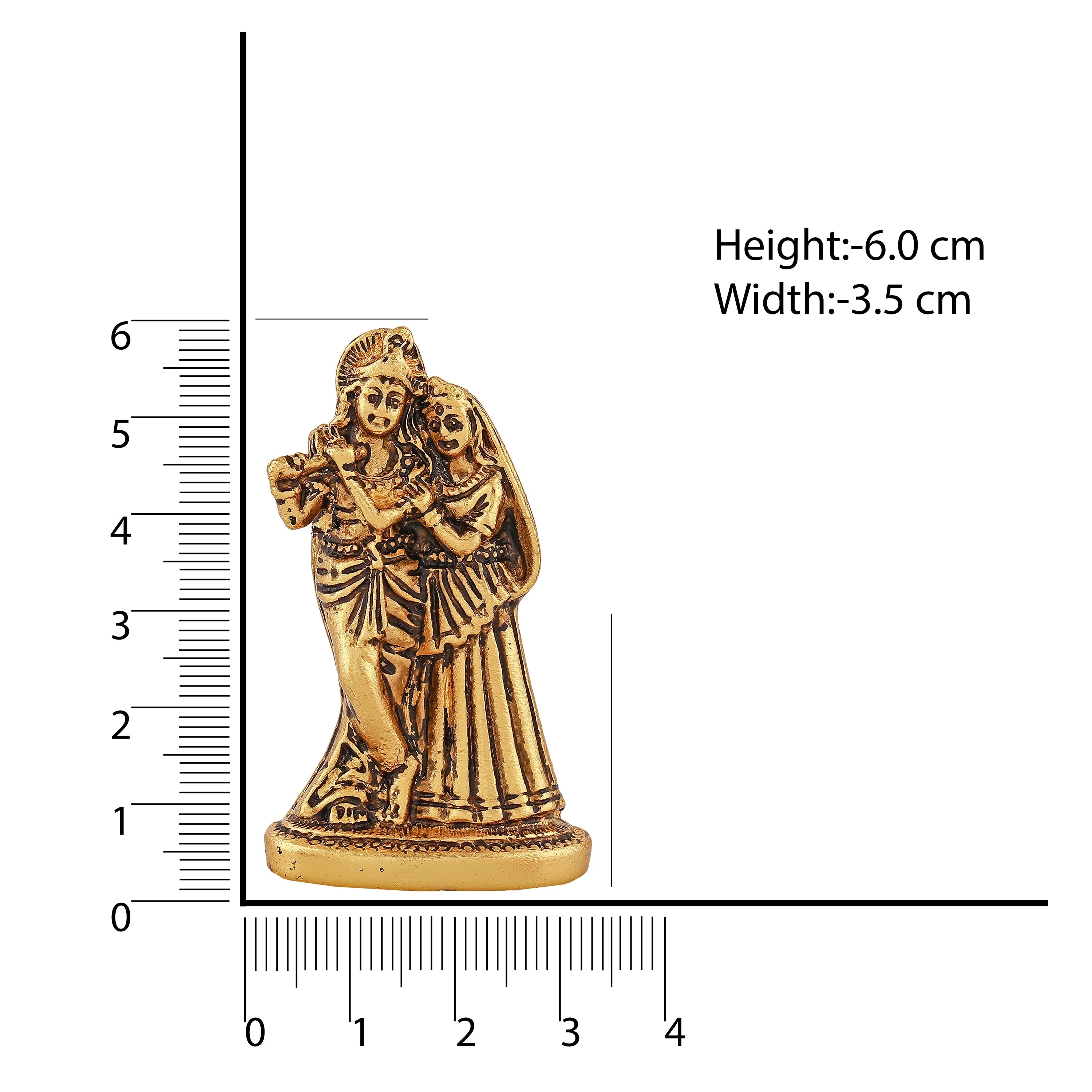 Estele Gold Plated Devotional Shree Radha Krishna Idol - Image 8