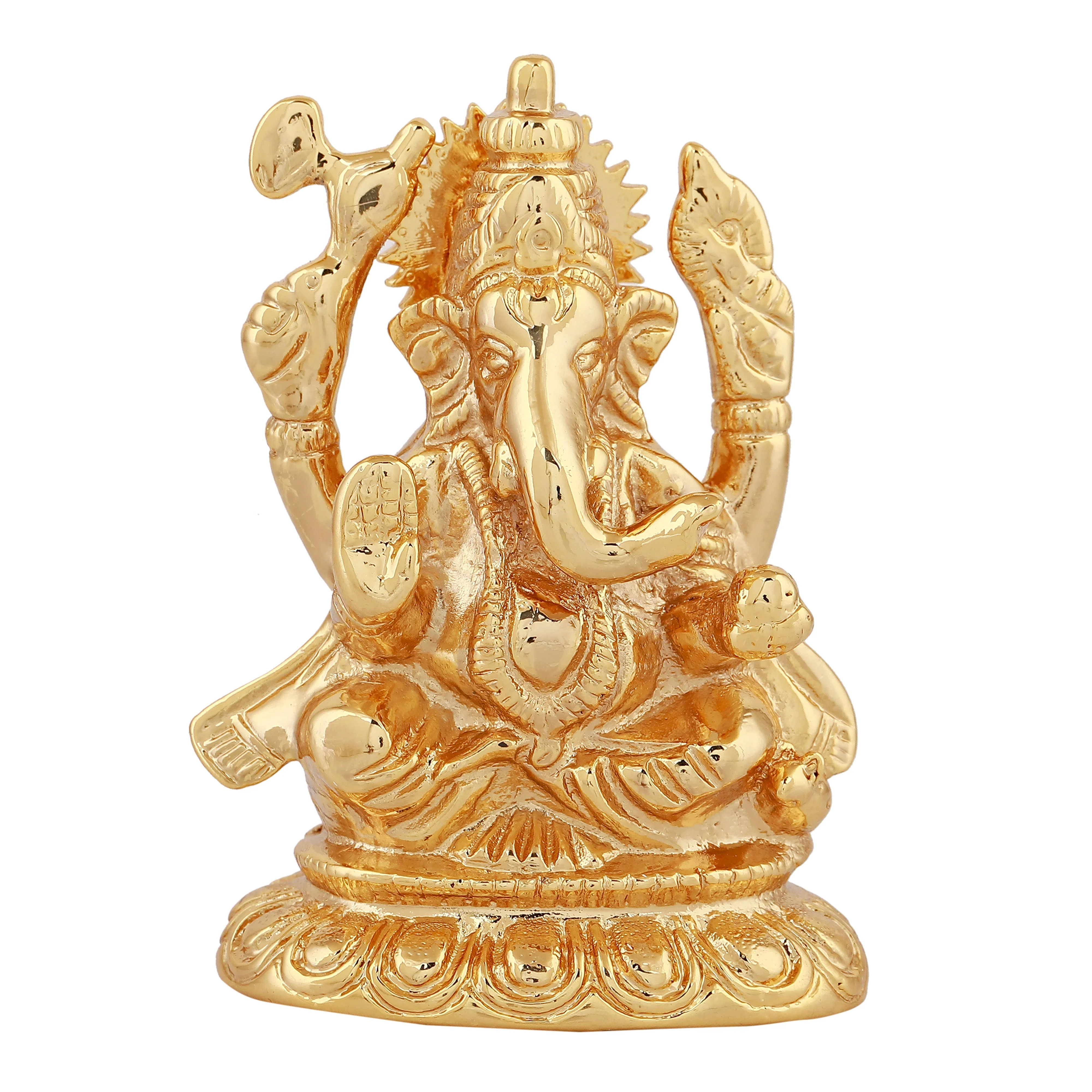 Estele Gold Plated Divine Ganesh Idol - Image 2