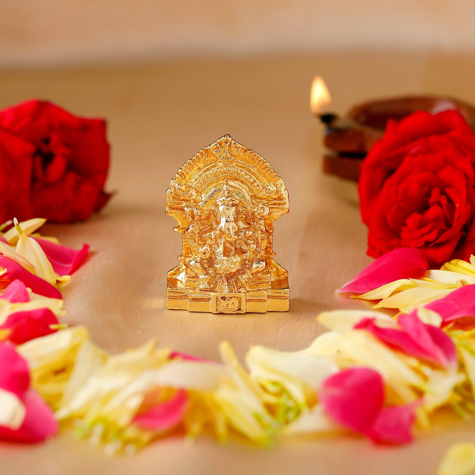 Estele Gold Plated Divine Ganesh Idol - Image 2
