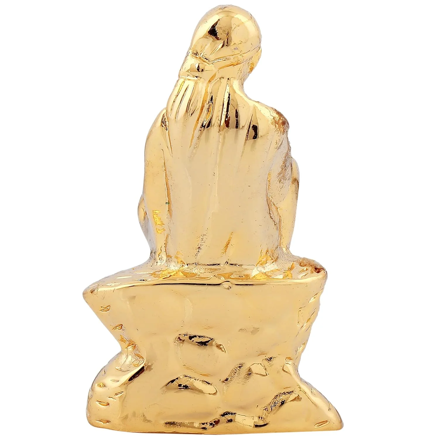 Estele Gold-Plated Divine Shirdi Sai Baba Idol For Pooja/Gifts/Car Decor. - Image 4