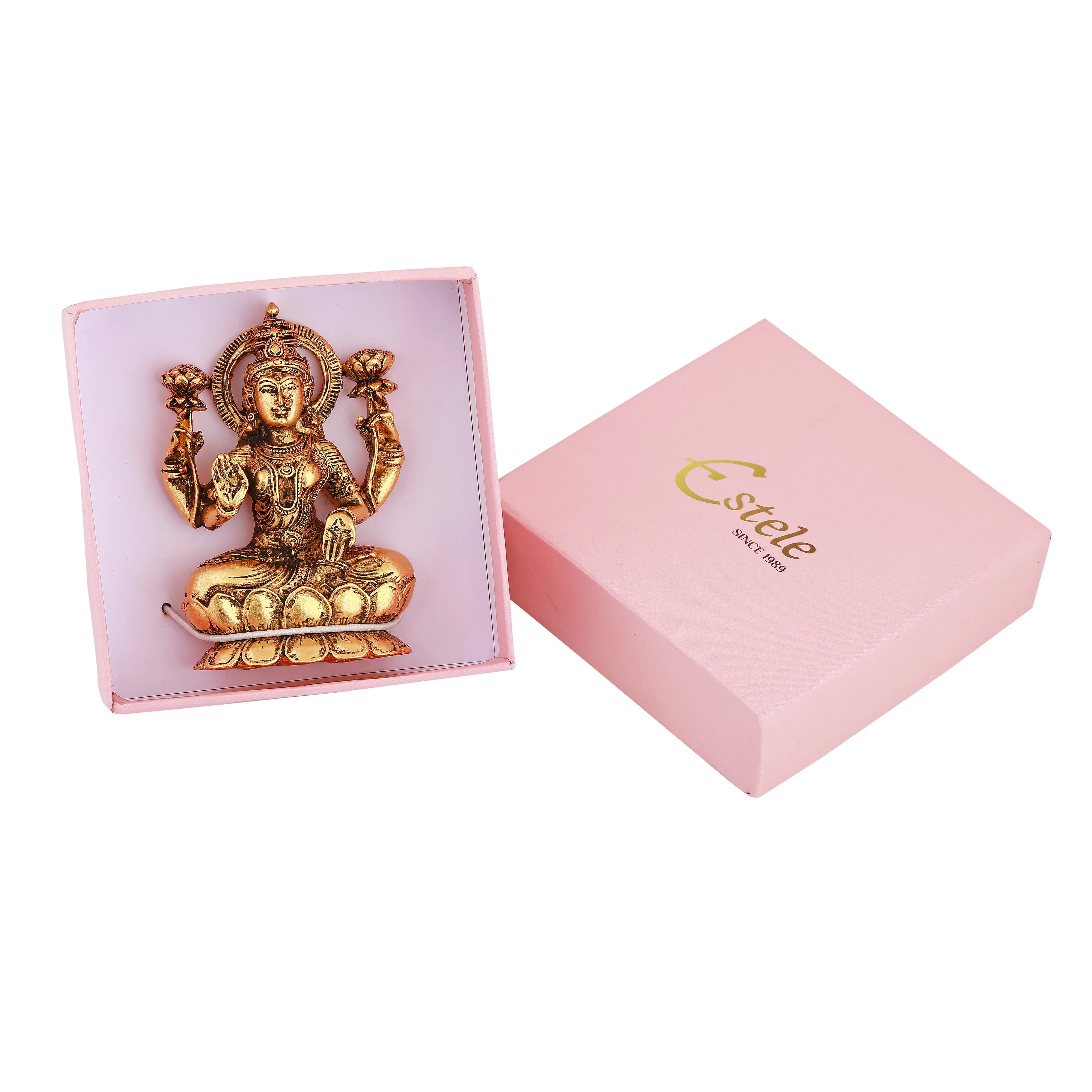 Estele Gold Plated Goddess Lakshmi Devi Idol Statue - Image 6
