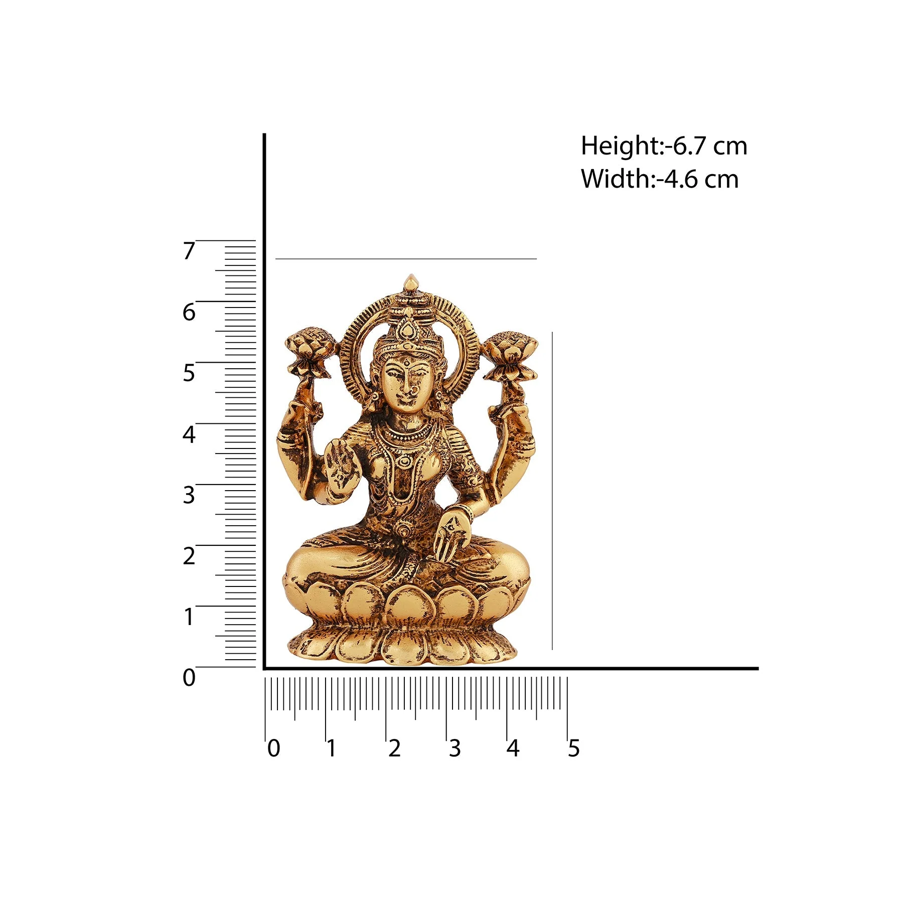 Estele Gold Plated Goddess Lakshmi Devi Idol Statue - Image 7