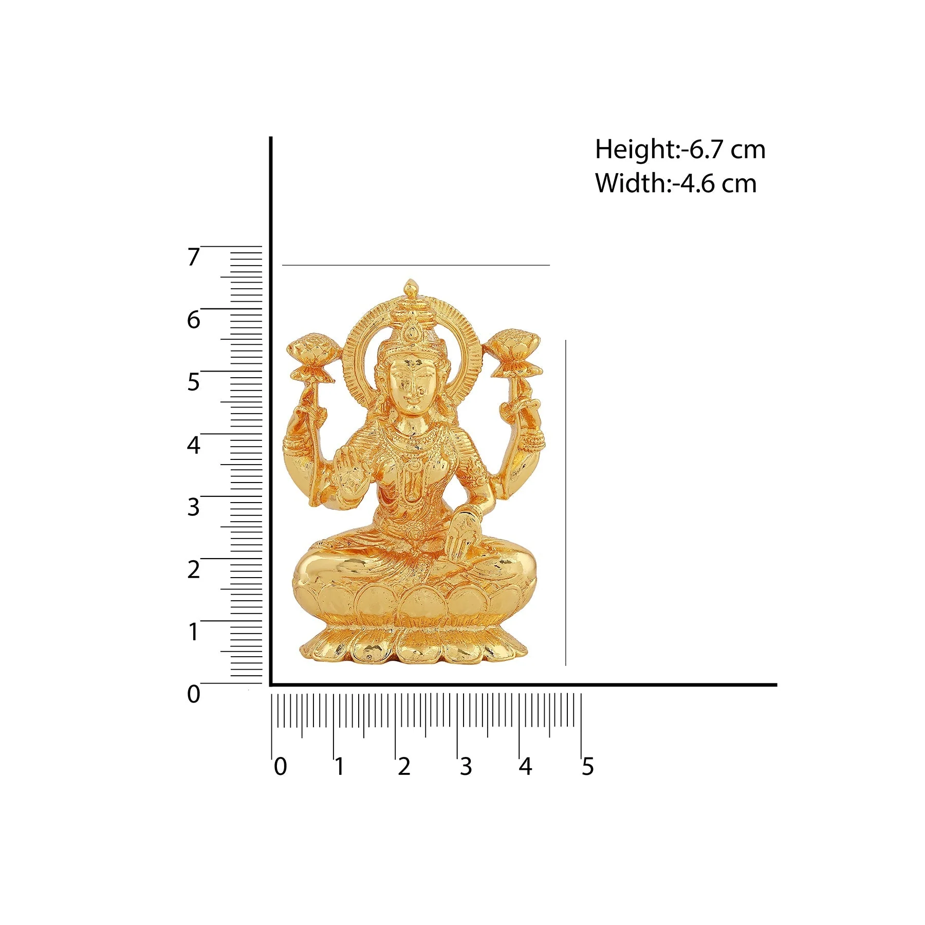 Estele Gold Plated Goddess Lakshmi Devi Idol Statue - Image 7