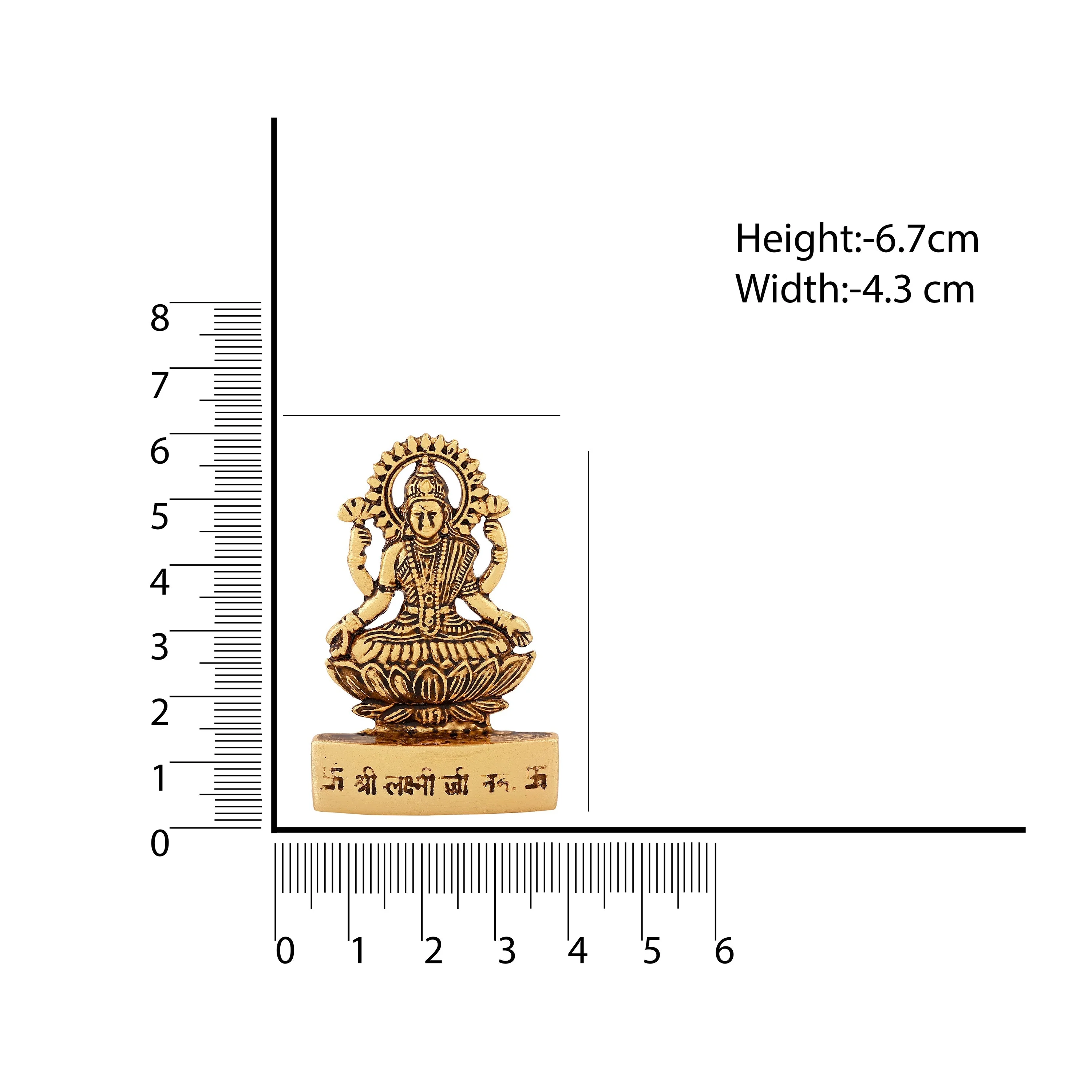 Estele Gold Plated Goddess Lakshmi Ji Idol - Image 8