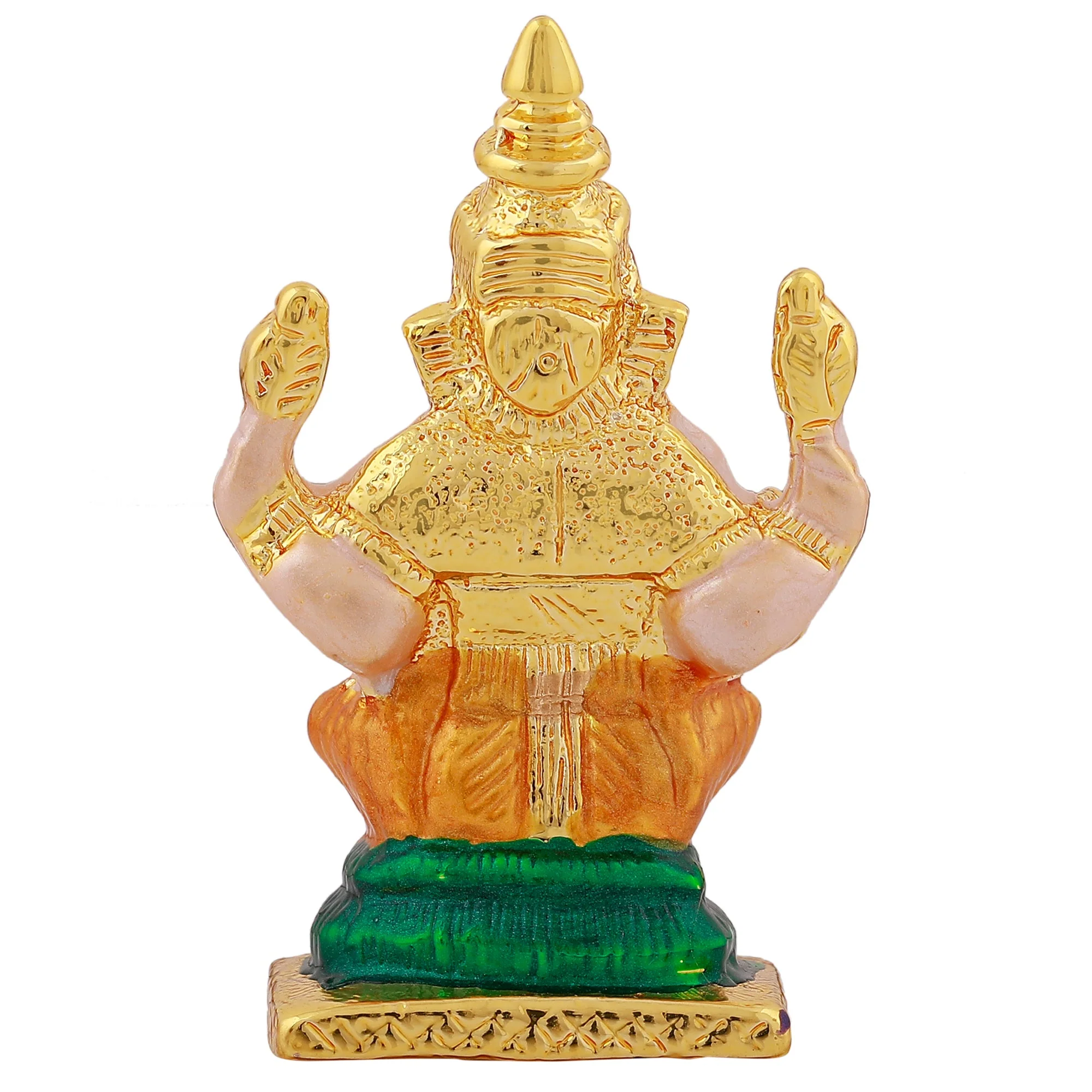 Estele Gold Plated Holy Ganesh Idol (Enamel) - Image 6