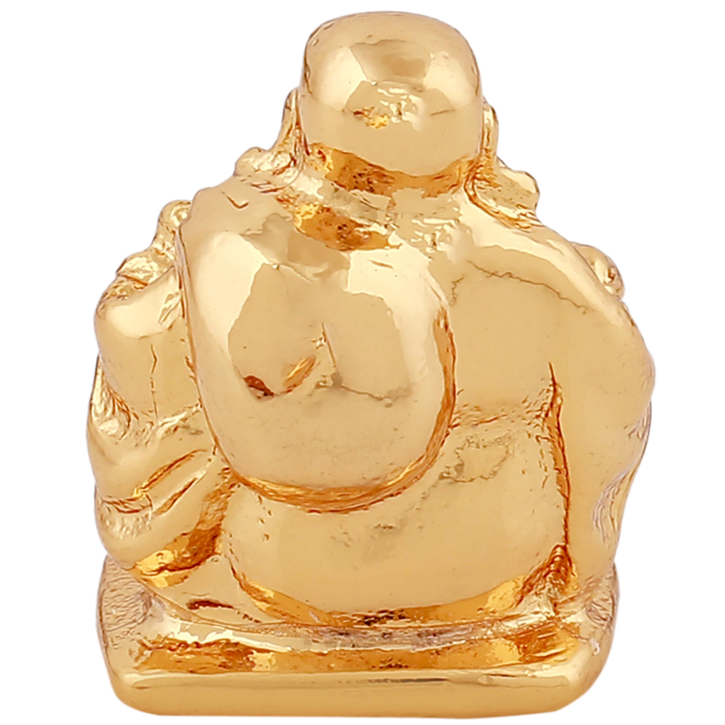 Estele Gold Plated Laughing Buddha Statue With Potli Showpiece For Perfect Home And Office Decor. - Image 4