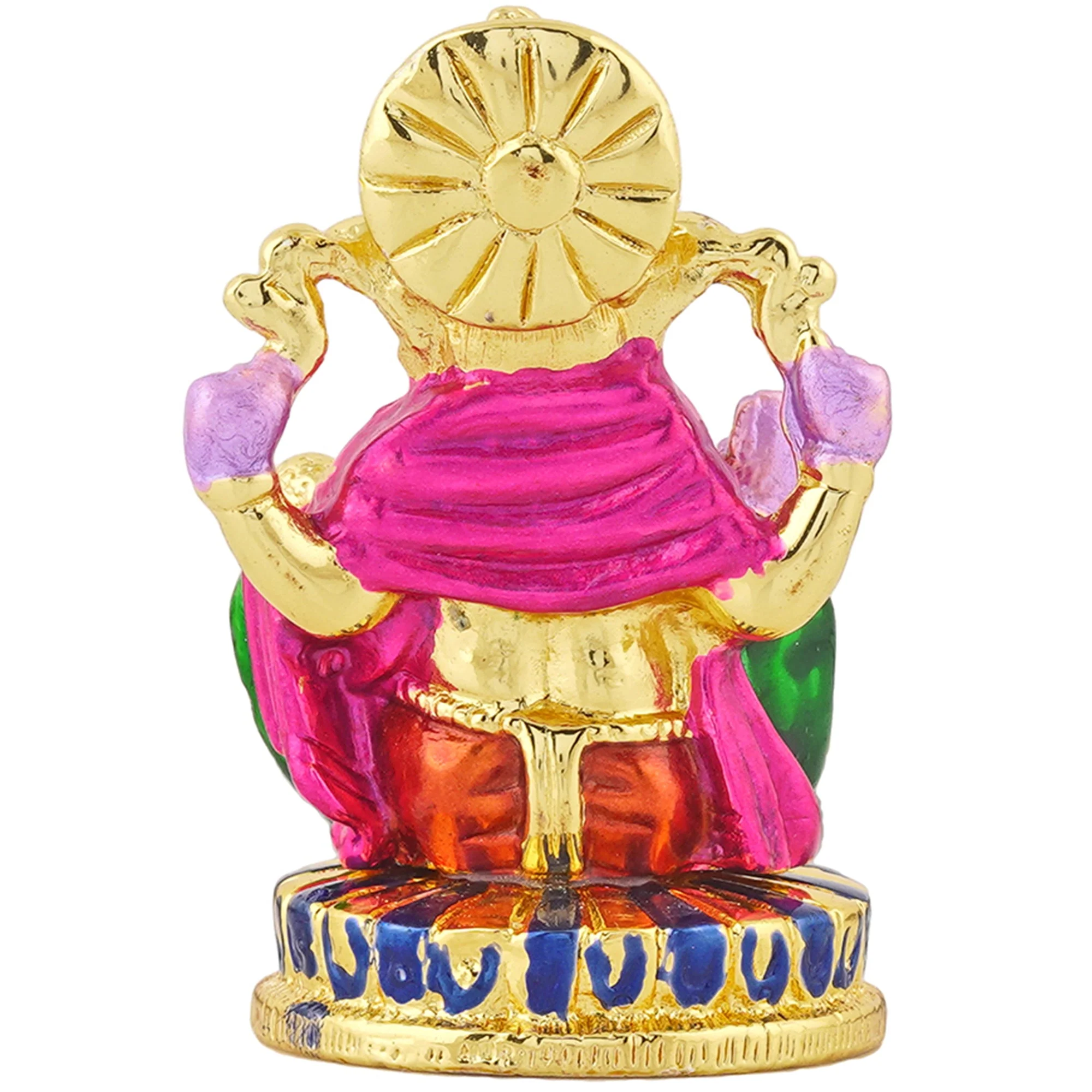 Estele Gold Plated Lord Ganesh Idol (Enamel) 30B-Ig - Image 8