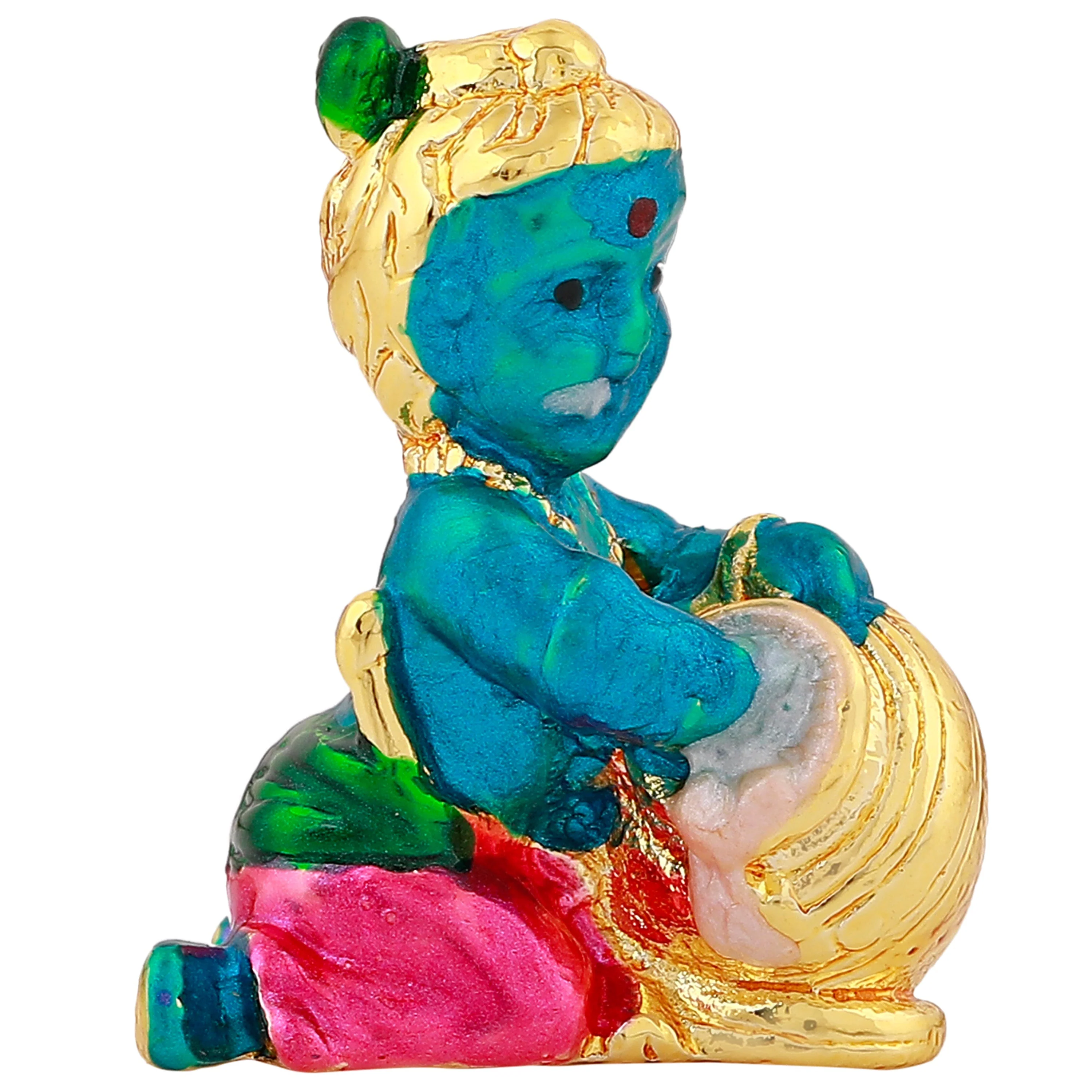 Estele Gold Plated Lord Krishna Idol - Image 3