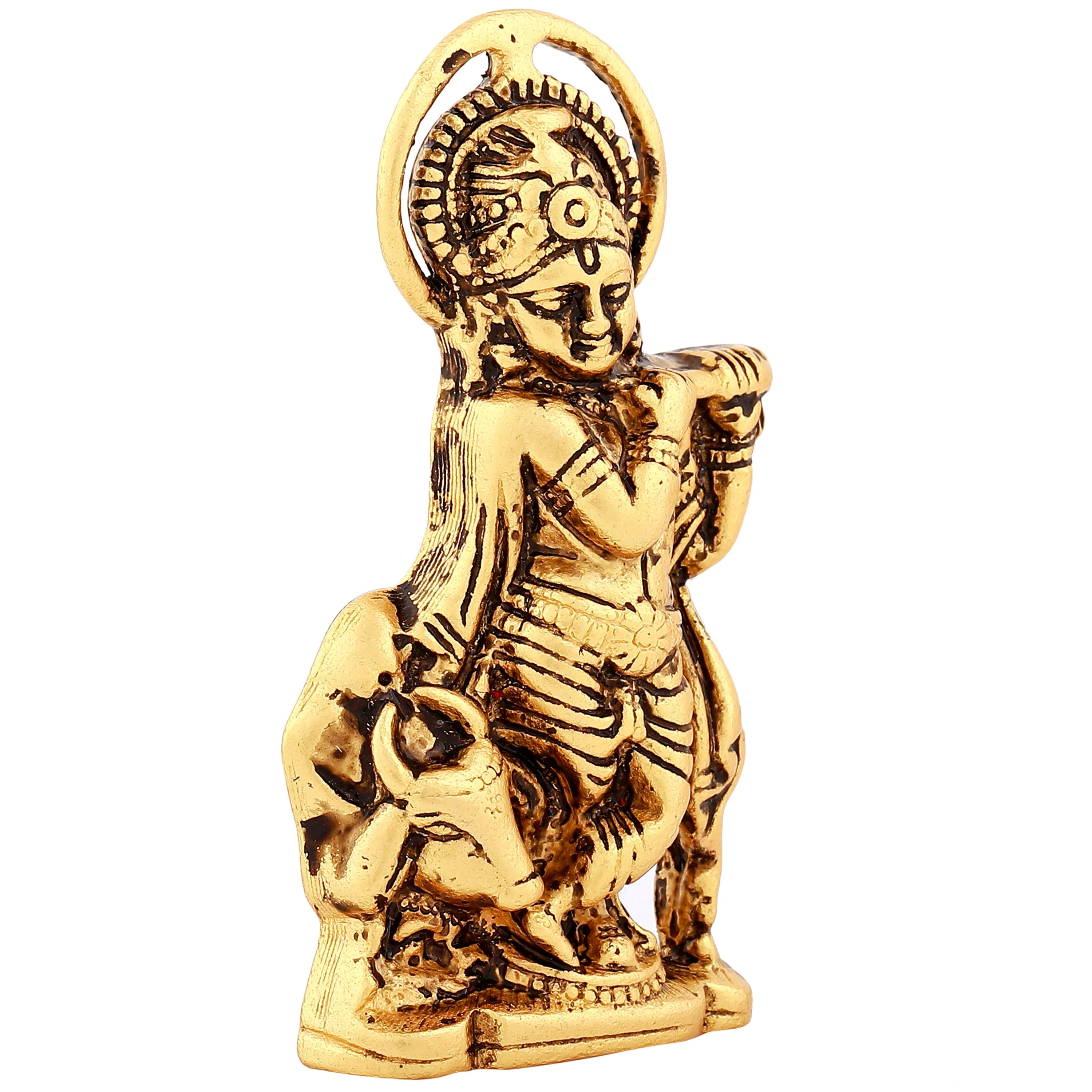 Estele Gold Plated Lord Krishna Idol - Image 4