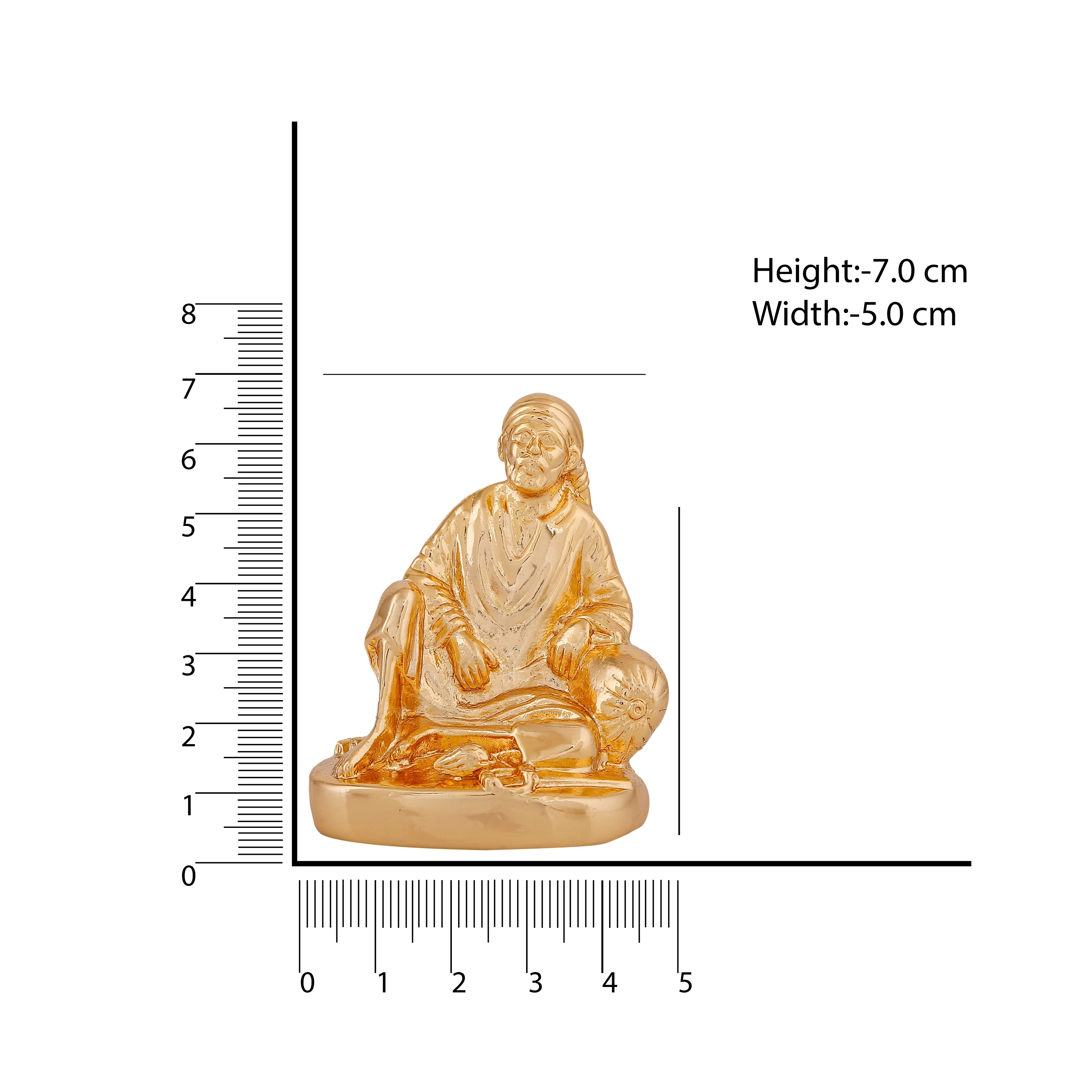 Estele Gold Plated Lord Sai Baba Idol - Image 8