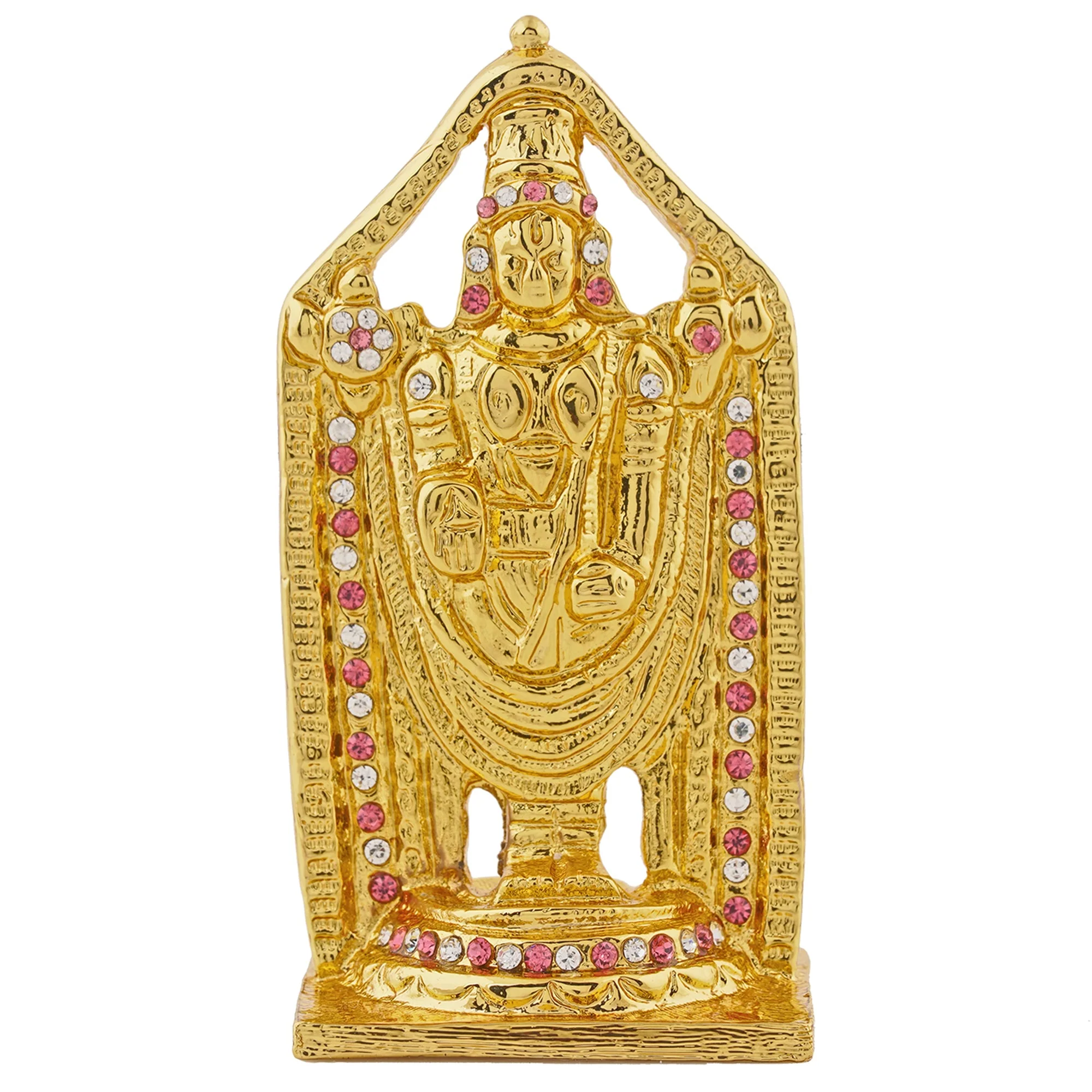 Estele Gold Plated Lord Tirupati Balaji Idol Showpiece For Pooja Mandir/ Home Decorative - Image 2