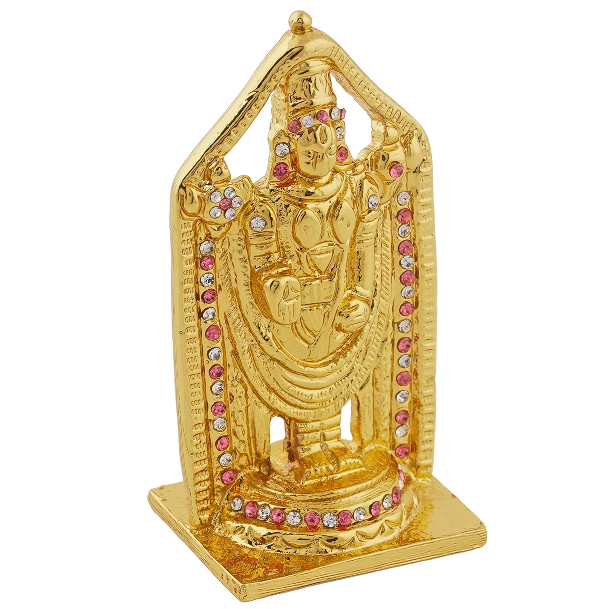 Estele Gold Plated Lord Tirupati Balaji Idol Showpiece For Pooja Mandir/ Home Decorative - Image 3