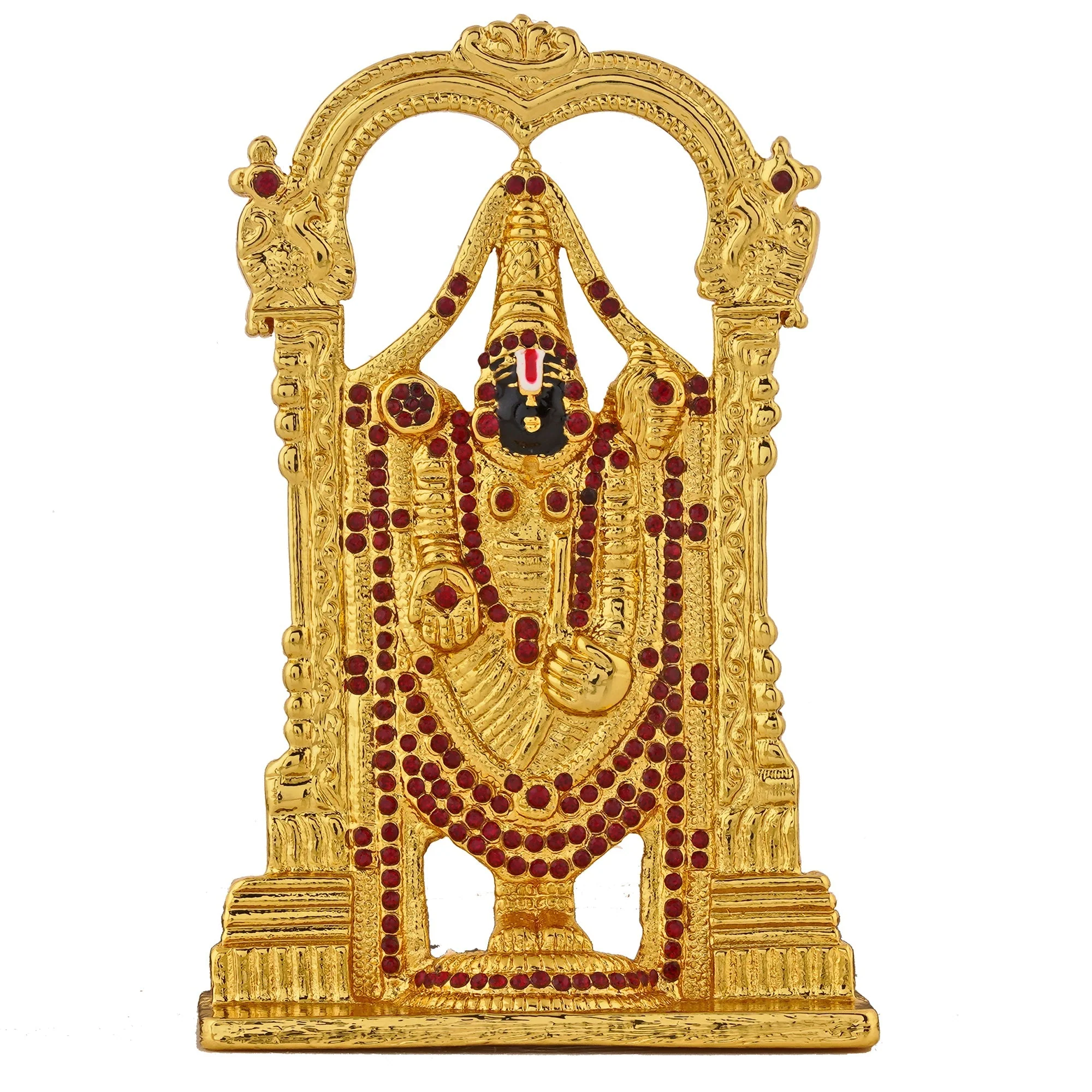 Estele Gold Plated Lord Tirupati Balaji Idol Showpiece For Pooja Mandir/ Home Decorative - Image 2