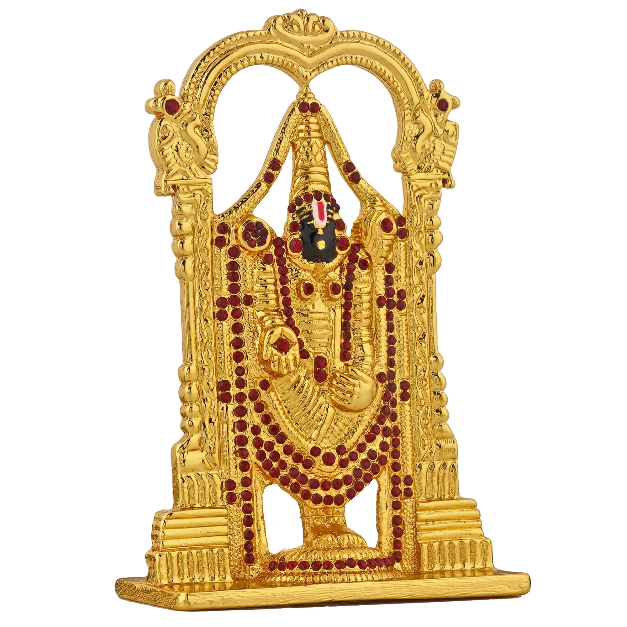 Estele Gold Plated Lord Tirupati Balaji Idol Showpiece For Pooja Mandir/ Home Decorative - Image 8