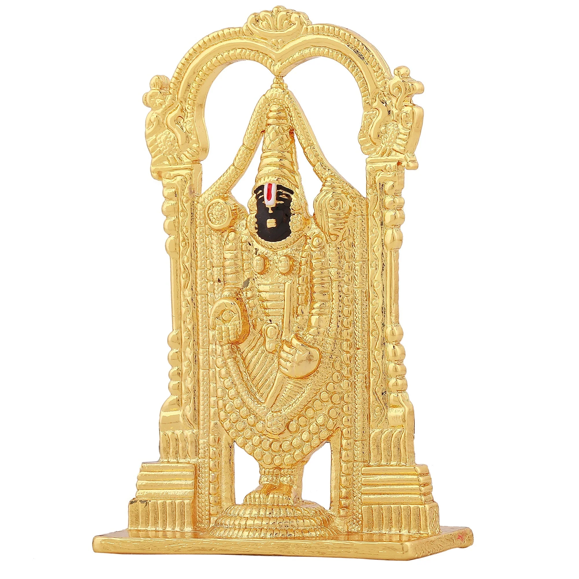 Estele Gold Plated Lord Tirupati Balaji Idol Showpiece For Pooja Mandir/ Home Decorative - Image 3