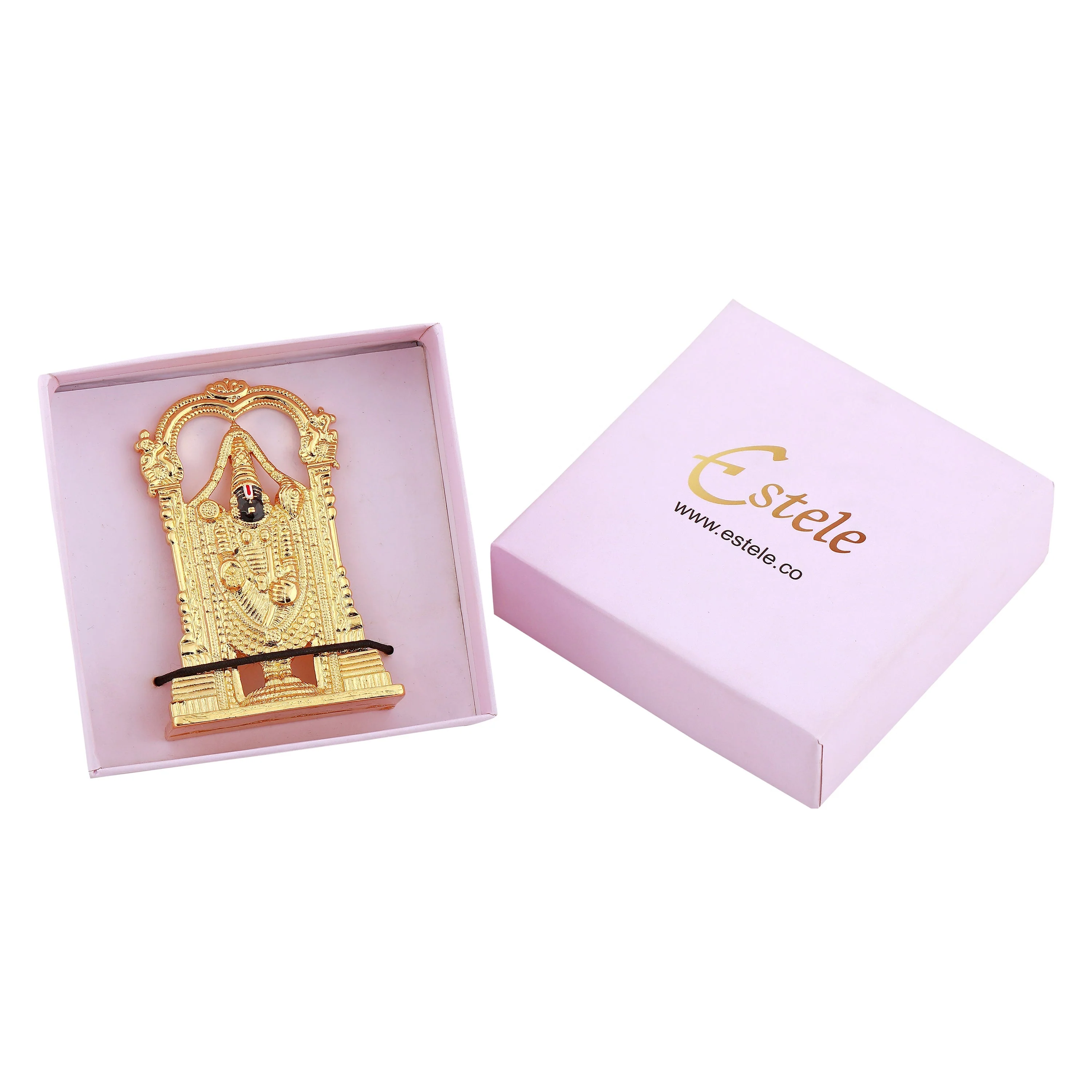 Estele Gold Plated Lord Tirupati Balaji Idol Showpiece For Pooja Mandir/ Home Decorative - Image 6