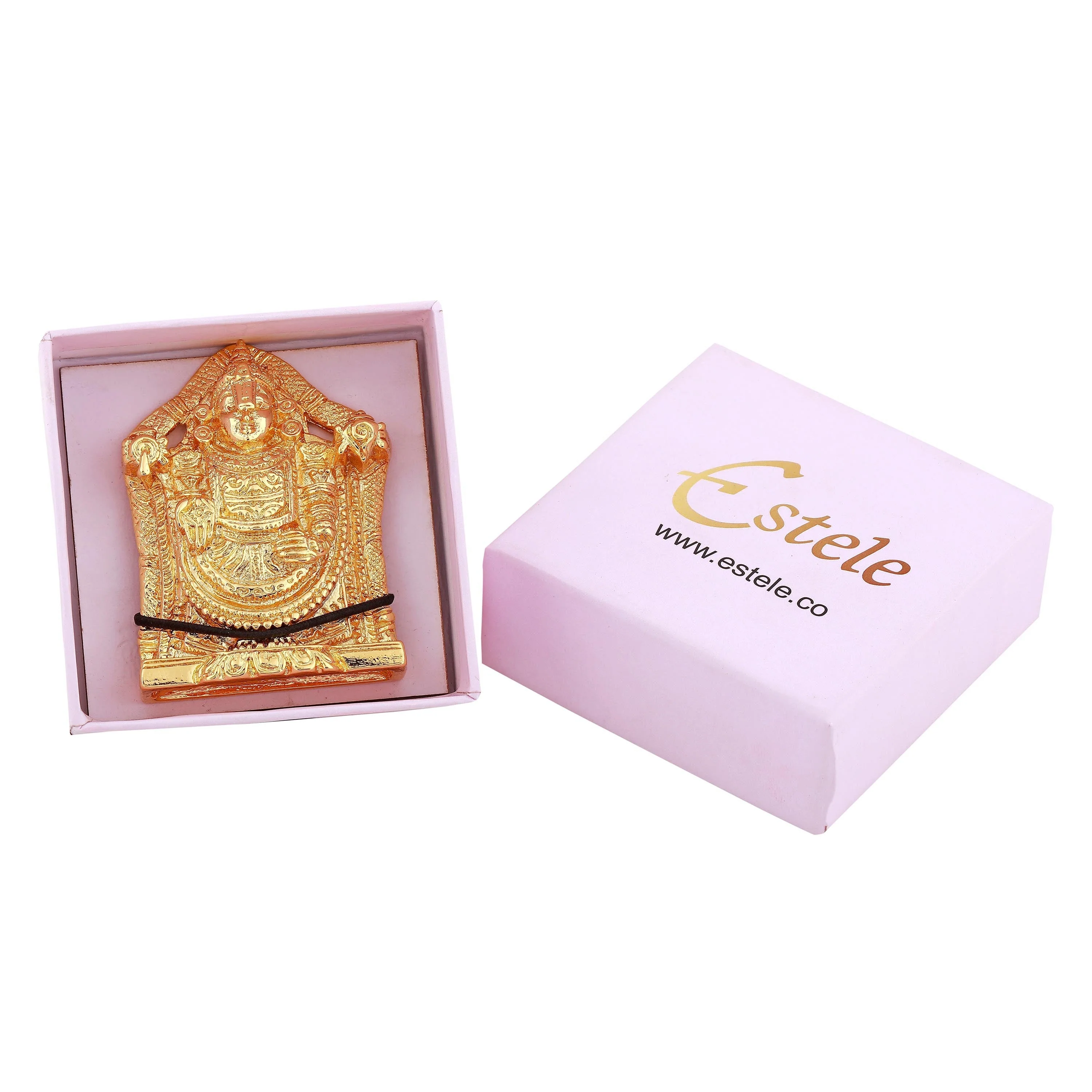 Estele Gold Plated Lord Tirupati Balaji Idol Showpiece For Pooja Mandir/ Home Decorative - Image 6