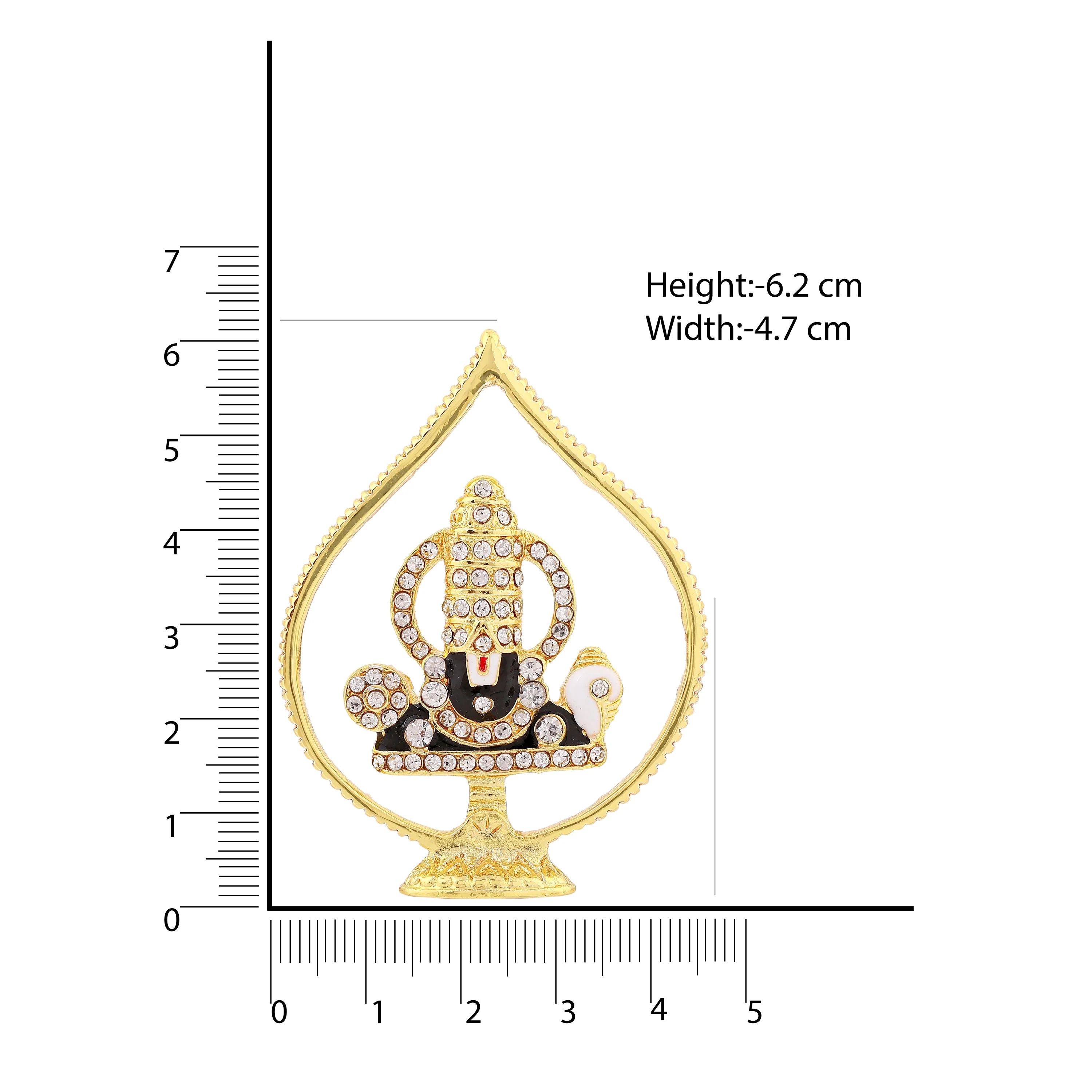 Estele Gold Plated Lord Venkateshwara Idol - Image 8