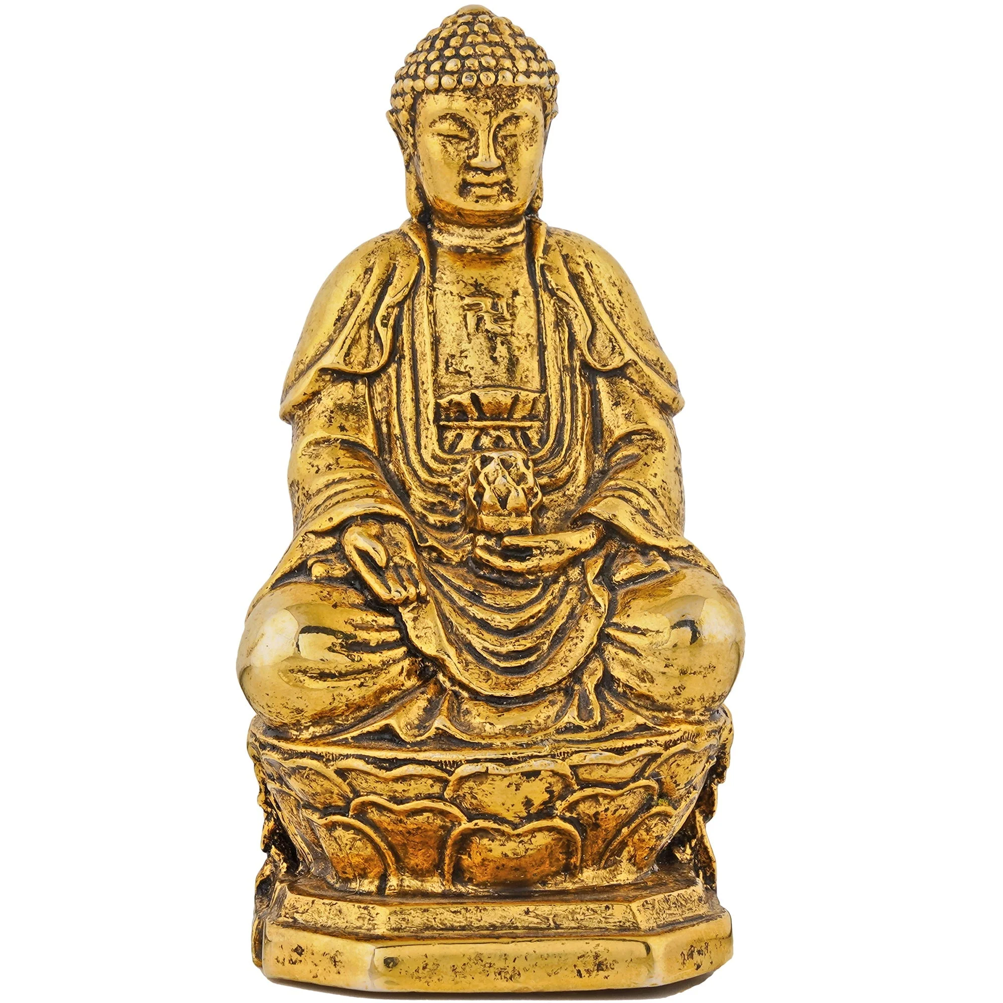Estele Gold Plated Meditating Lord Buddha Idol - Image 2