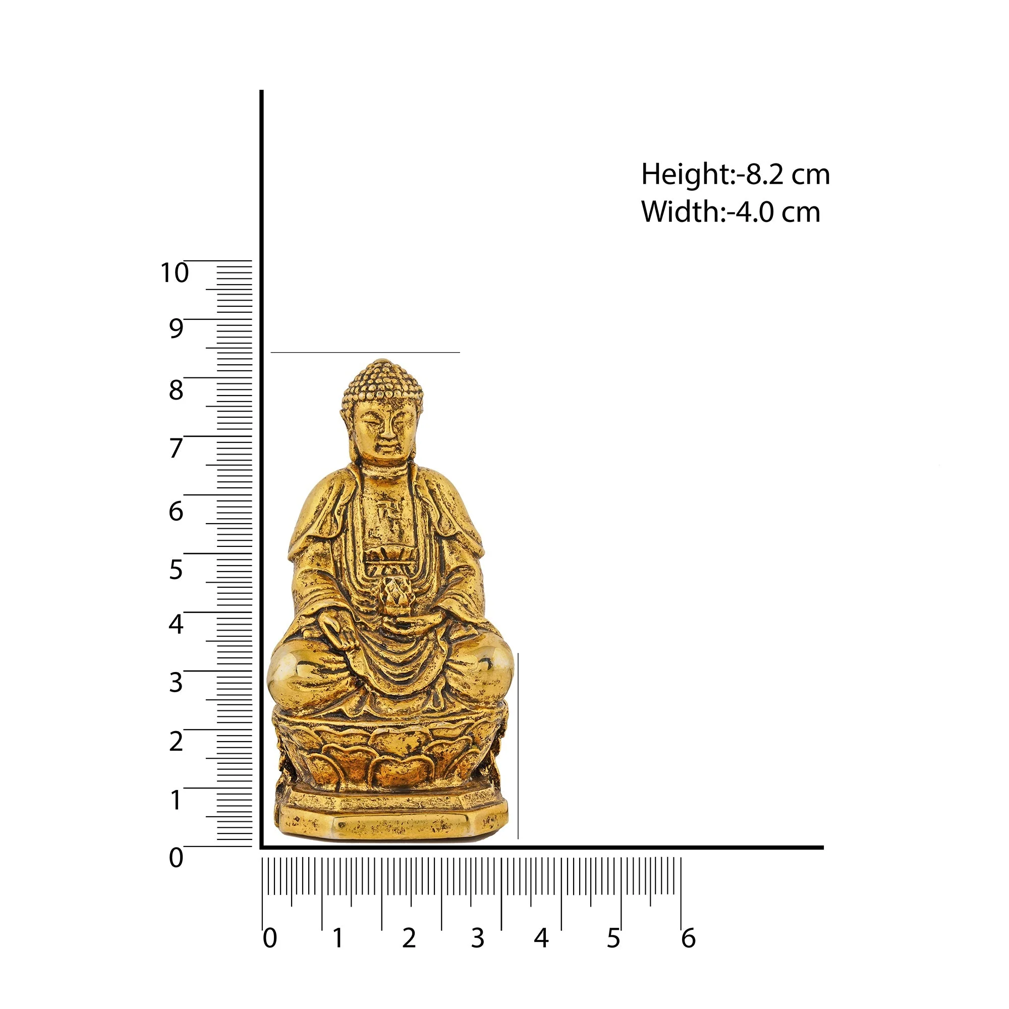 Estele Gold Plated Meditating Lord Buddha Idol - Image 6